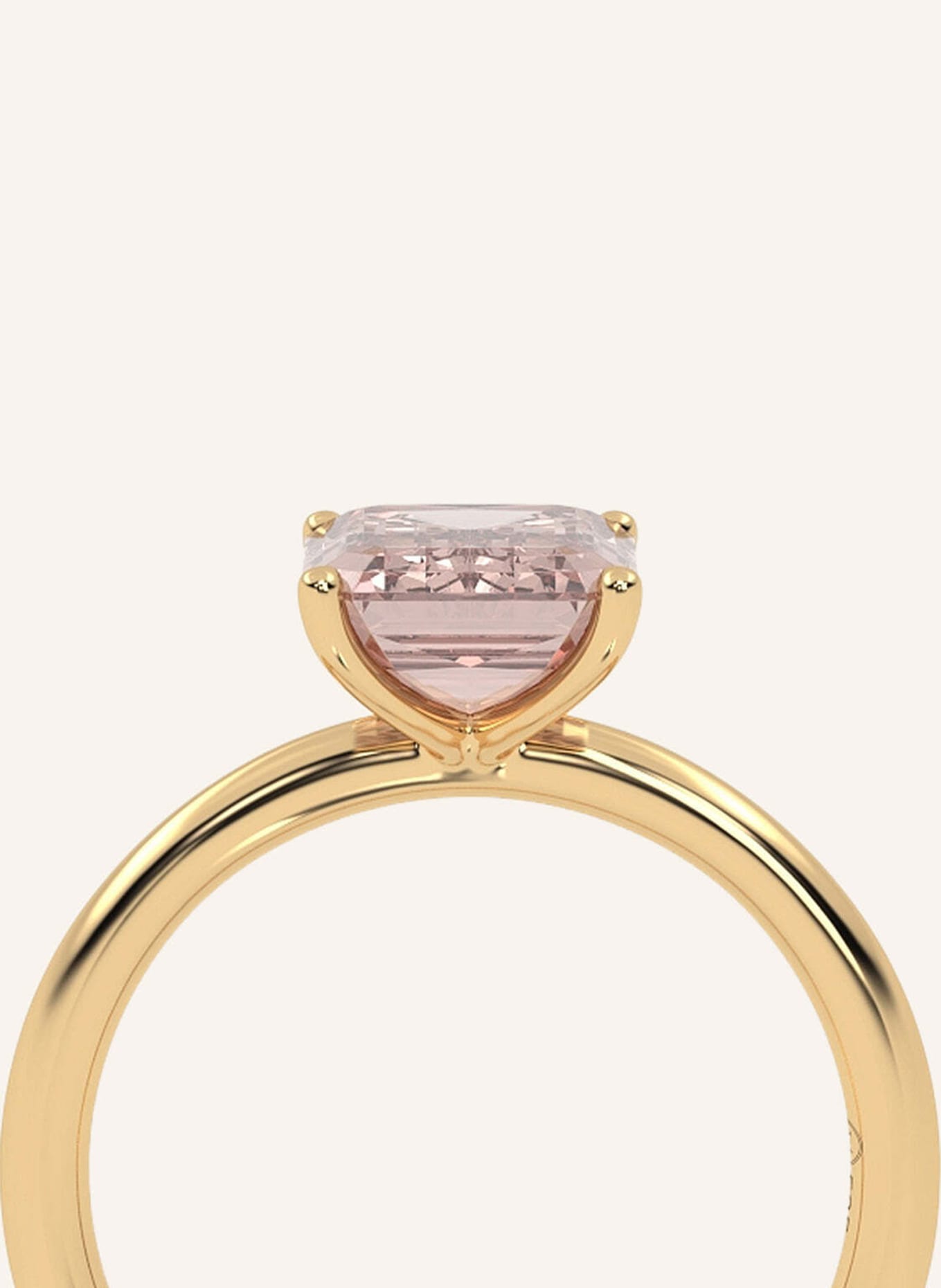 VEYNOU Ring ROSIE aus 14 Karat Gelbgold und 2.00ct. lab-grown Morganit: GOLD