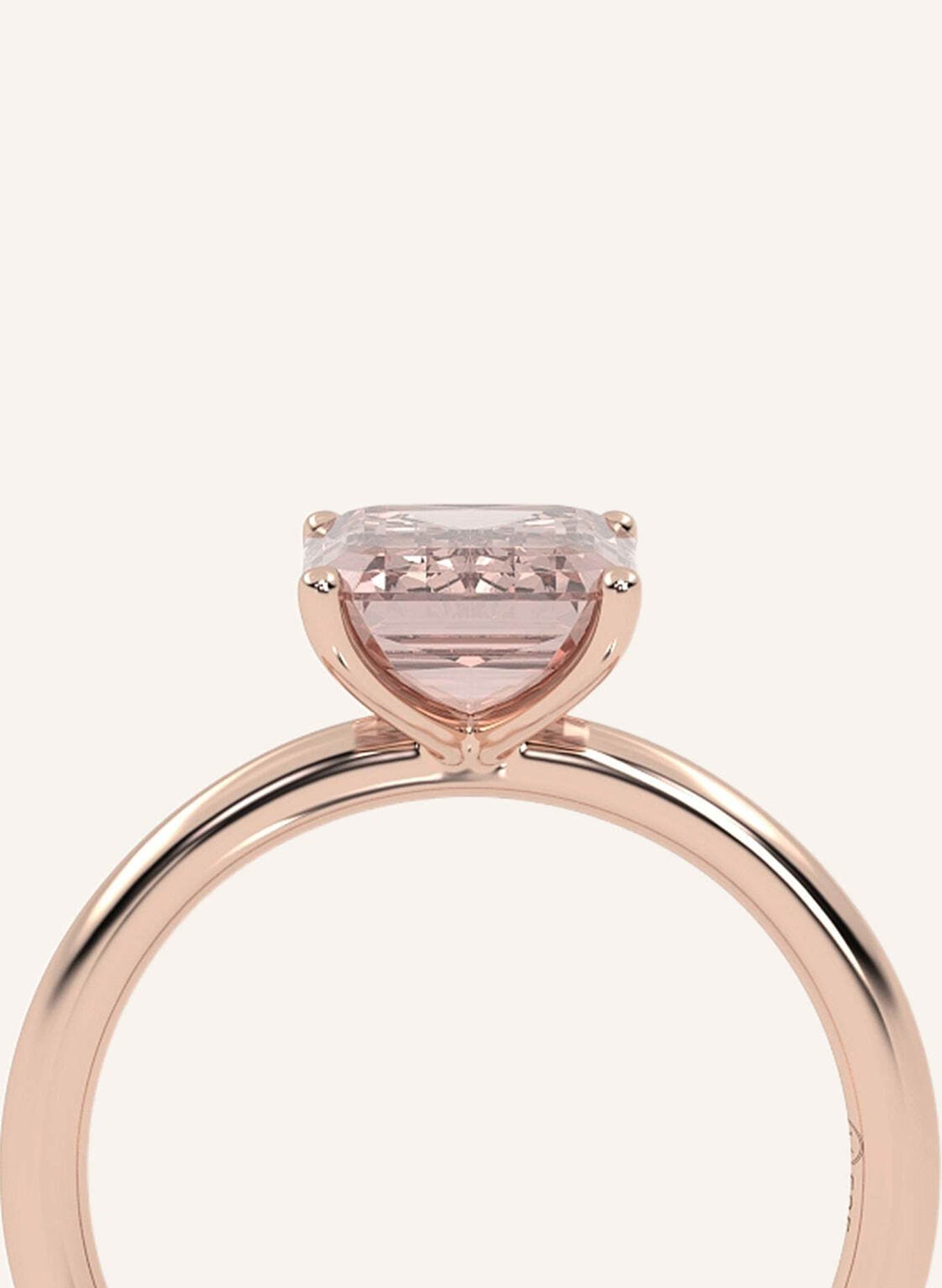 VEYNOU Ring ROSIE aus 14 Karat Roségold und 2.00ct. lab-grown Morganit: ROSÉGOLD
