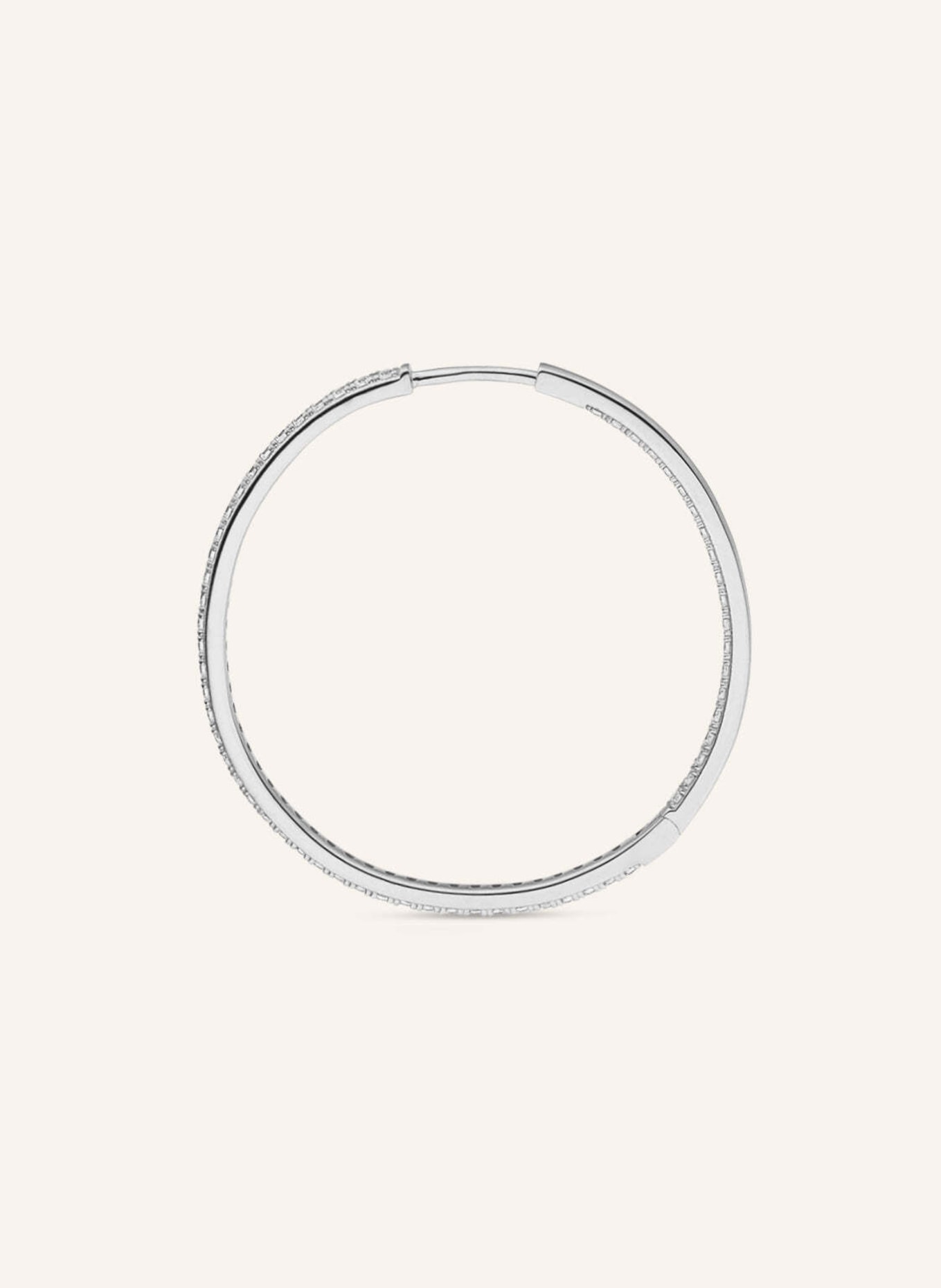 VEYNOU Creolen CLEO BIG aus 14 Karat Weißgold mit Diamanten: WEISSGOLD