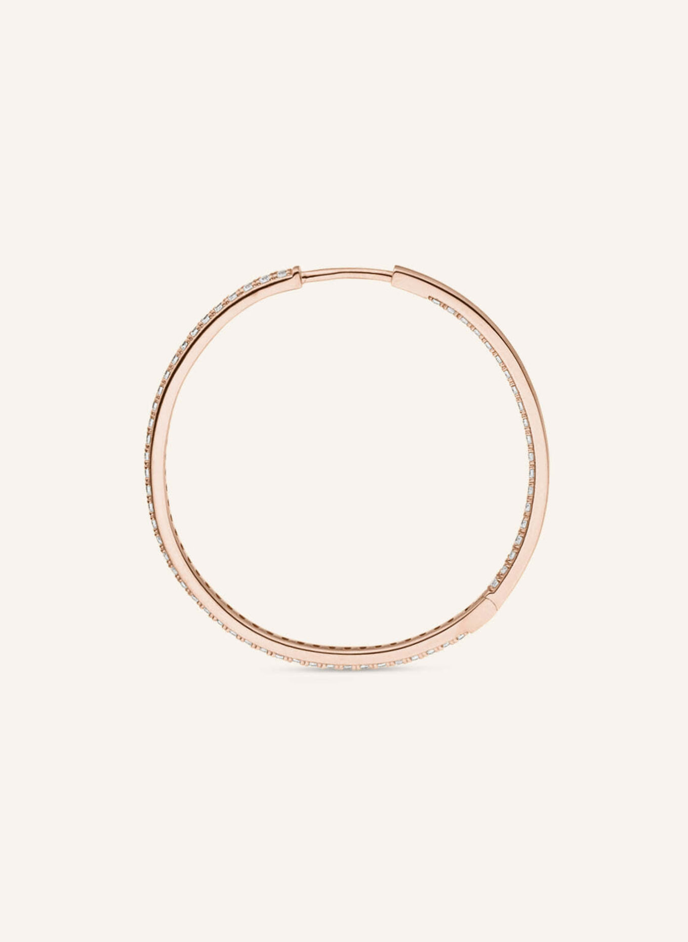 VEYNOU Creolen CLEO BIG aus 14 Karat Roségold mit Diamanten: ROSÉGOLD