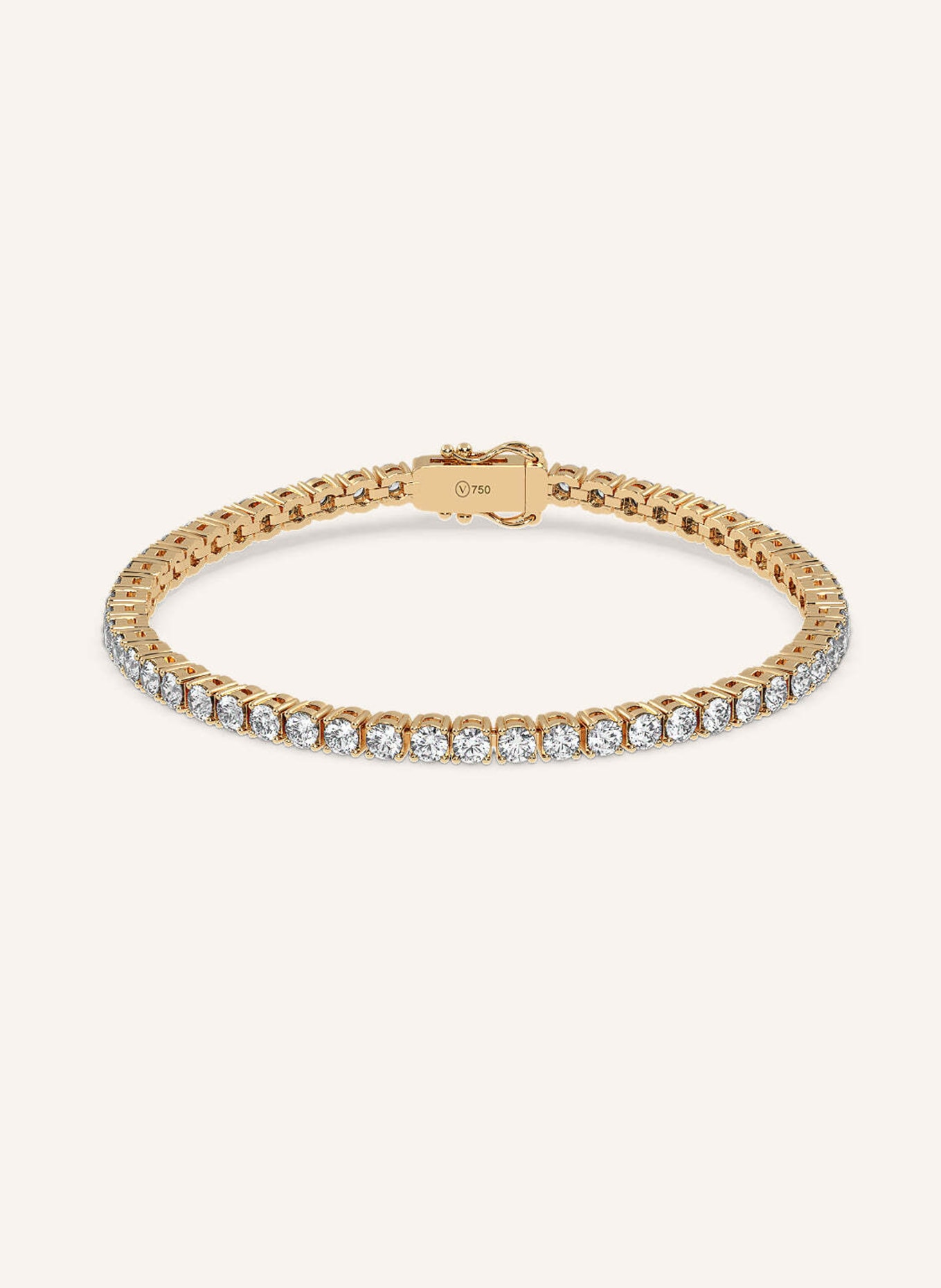 VEYNOU Armband TENNIS aus 18 Karat Gelbgold mit 5,7ct. Diamanten: GOLD