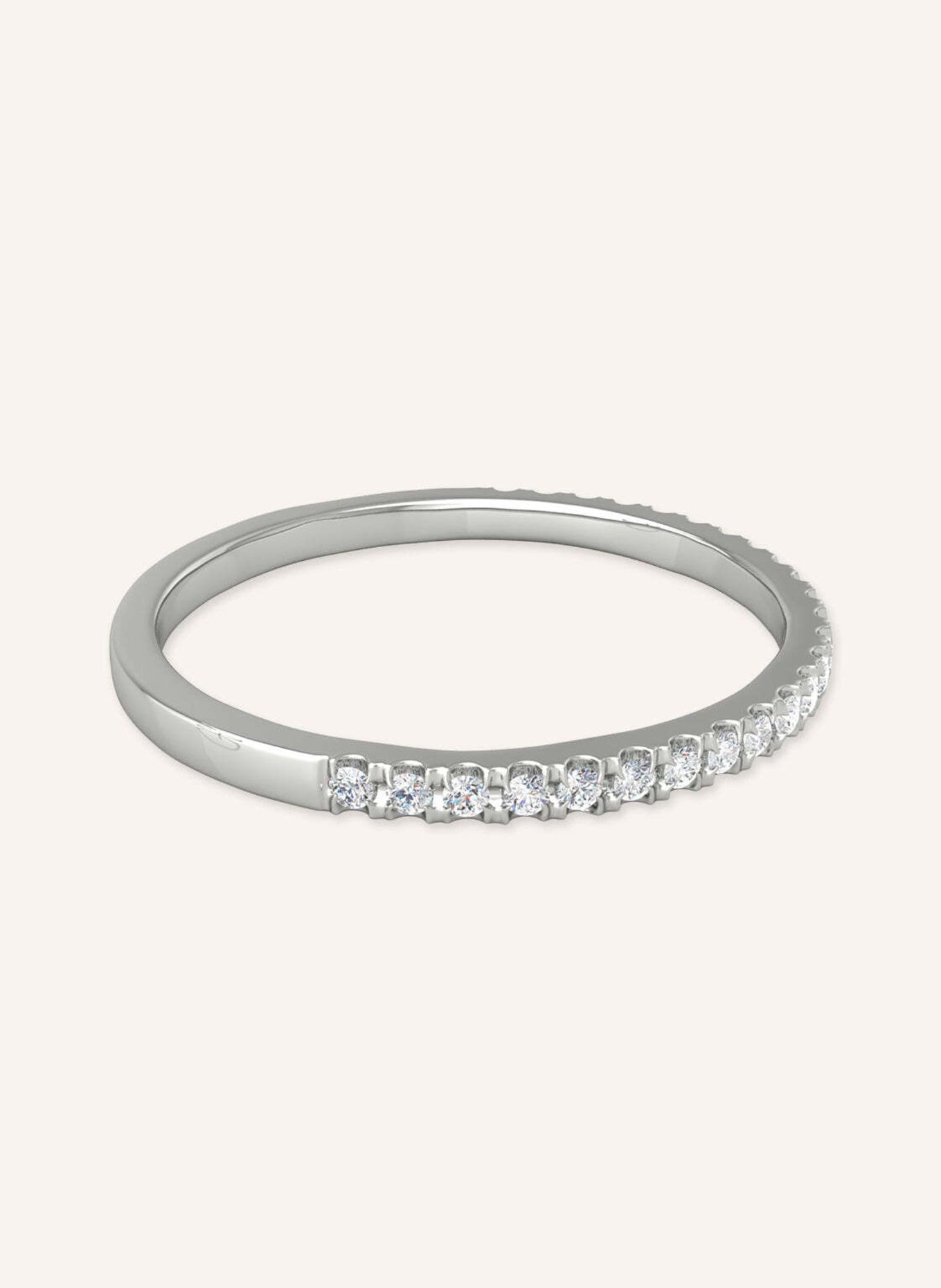 VEYNOU Ring MARA aus 18 Karat Weißgold und 0,10ct. Diamanten: WEISSGOLD
