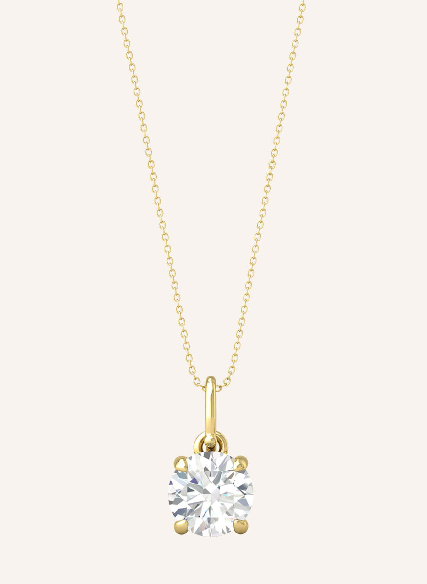VEYNOU Halskette ELLA aus 14 Karat Gelbgold und 0,50ct. Diamanten: GOLD