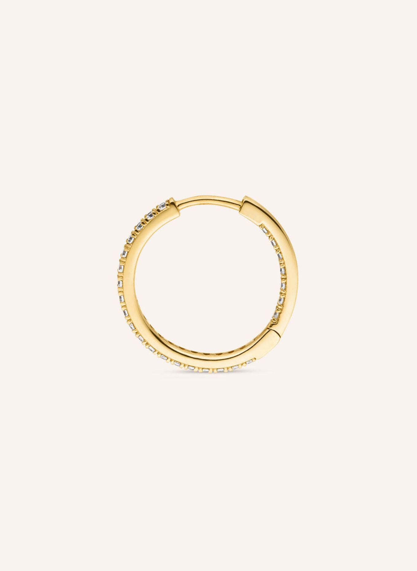 VEYNOU Creolen CLEO SMALL aus 14 Karat Gelbgold mit Diamanten: GOLD