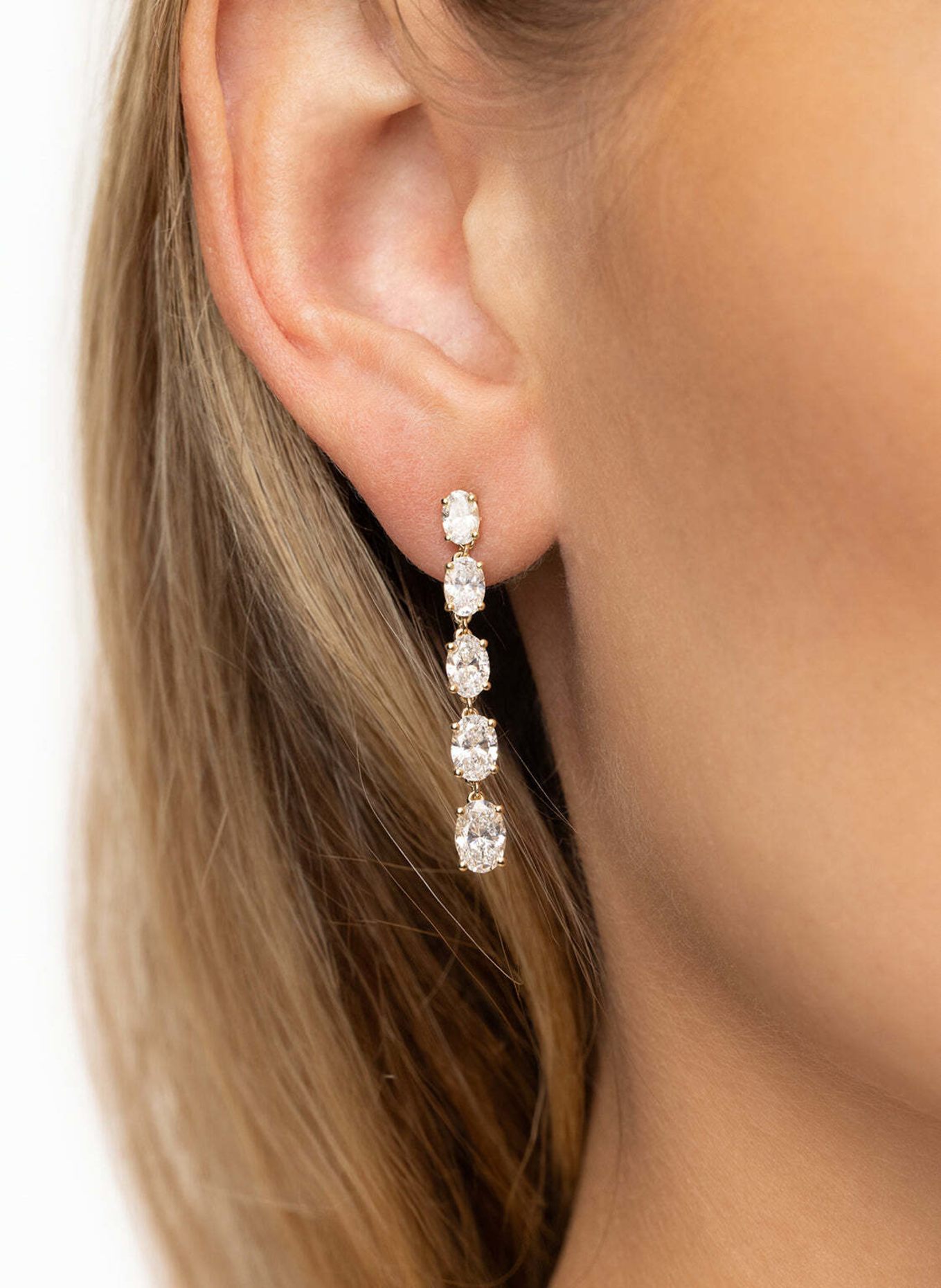 VEYNOU Ohrhänger ARDEN aus 14 Karat Gelbgold und 3,60ct. Lab-Grown Diamanten: GOLD