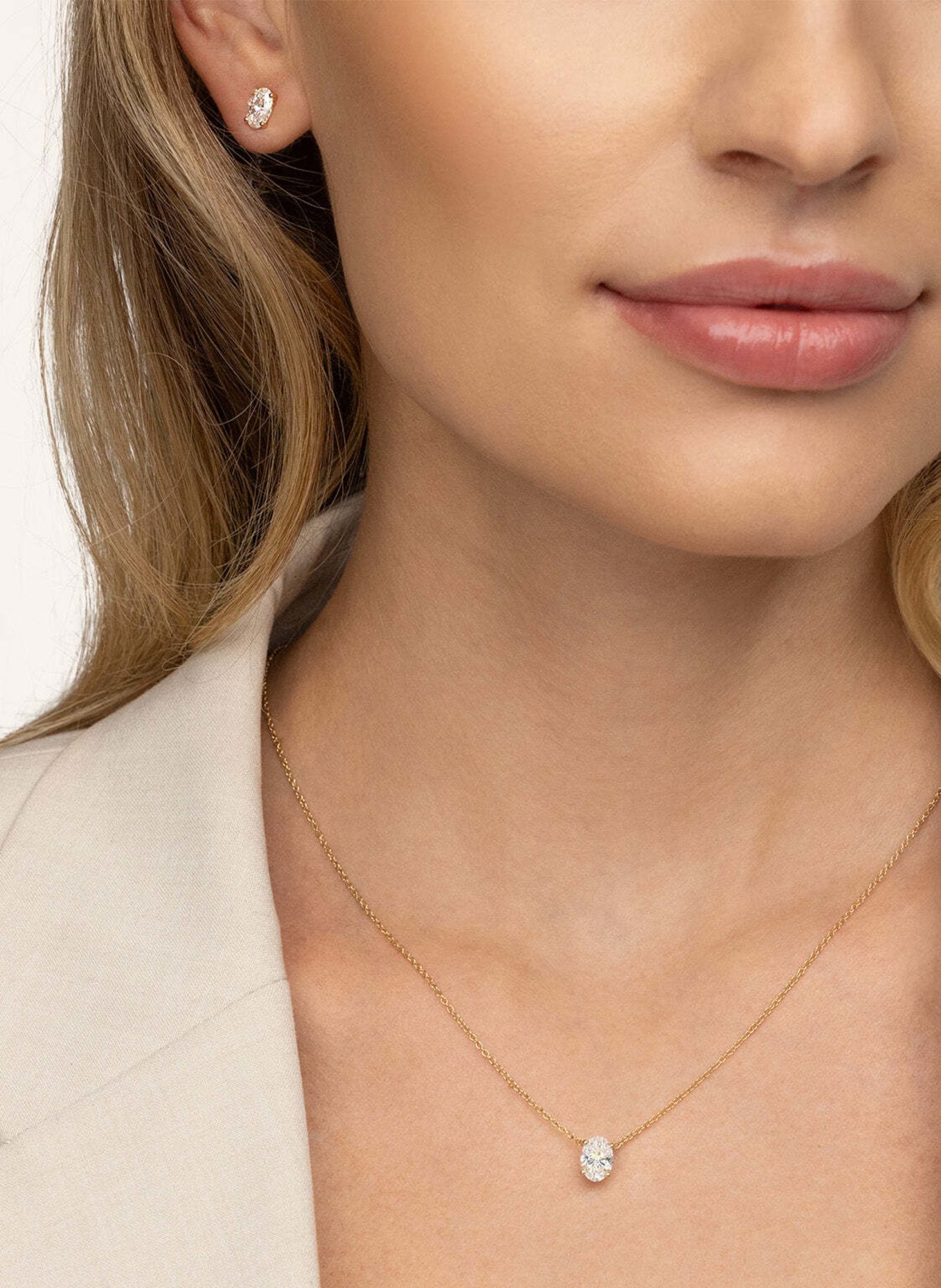VEYNOU Ohrstecker ARDEN aus 14 Karat Gelbgold und 1,40ct. Lab-Grown Diamanten: GOLD