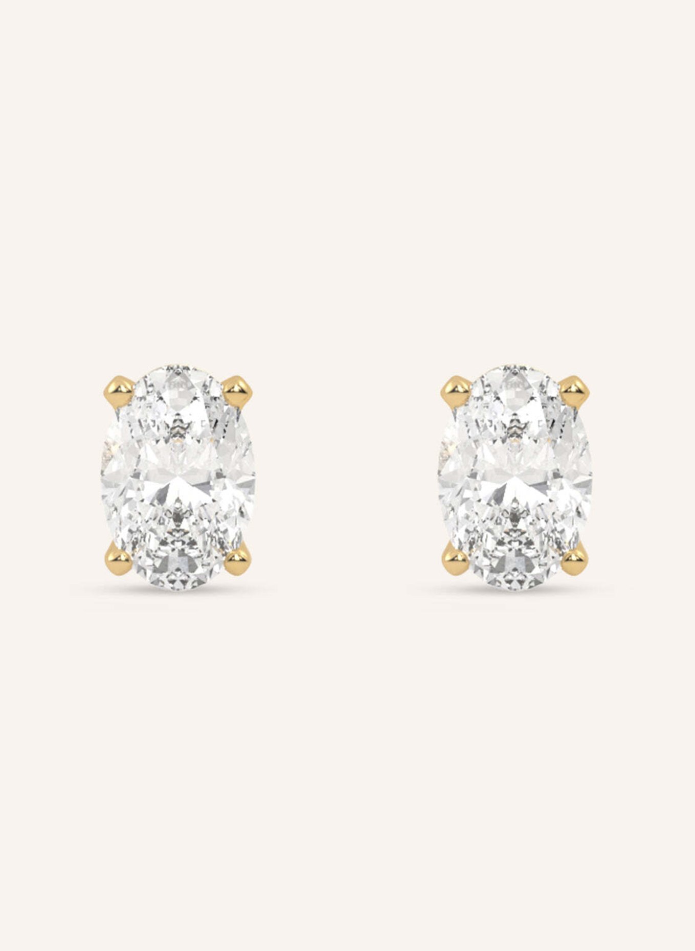 VEYNOU Ohrstecker ARDEN aus 14 Karat Gelbgold und 1,40ct. Lab-Grown Diamanten: GOLD