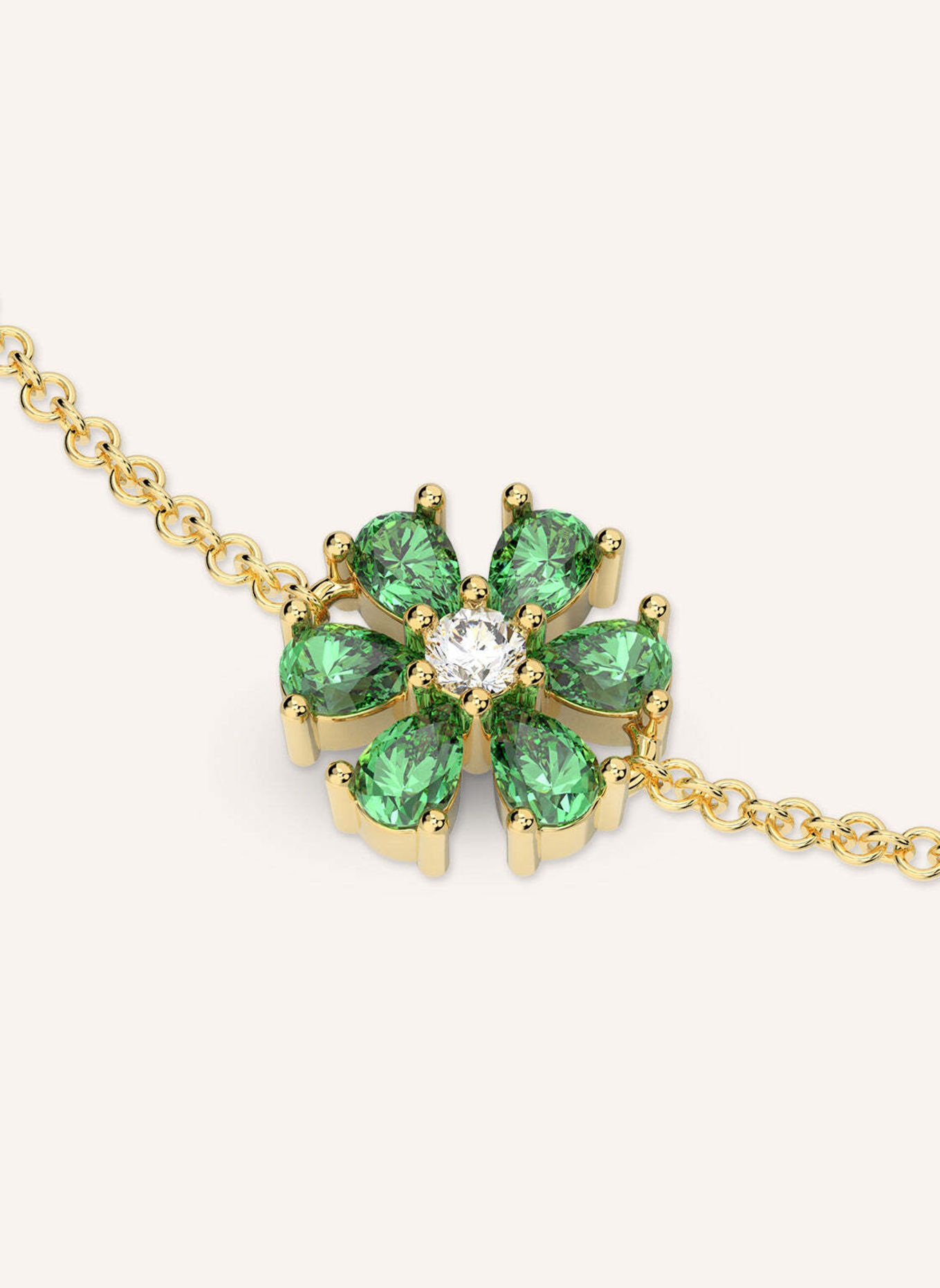 VEYNOU Armband FULL BLOOM aus 14 Karat Gelbgold und 1,55ct. Smaragde und 0,17ct. Lab-Grown Diamanten: GOLD