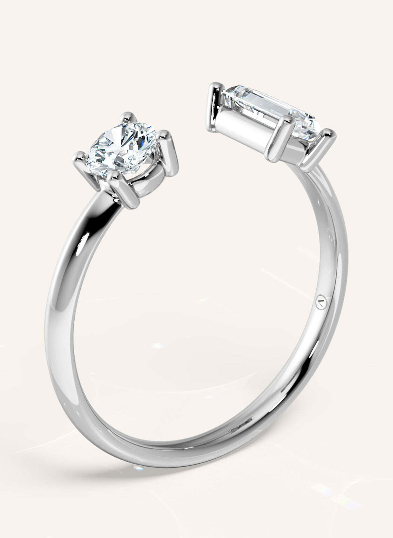 VEYNOU Ring BLAIR aus 14 Karat Weißgold und 0,68ct. Lab-Grown Diamanten: WEISSGOLD
