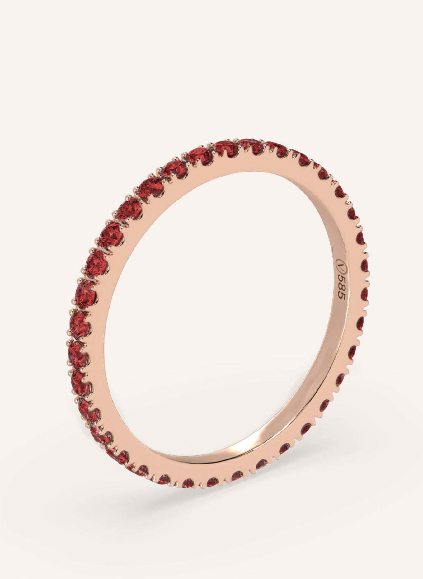 VEYNOU Ring VELVET MEMORY aus 14 Karat Roségold und 0,90ct. Rubine: ROSÉGOLD