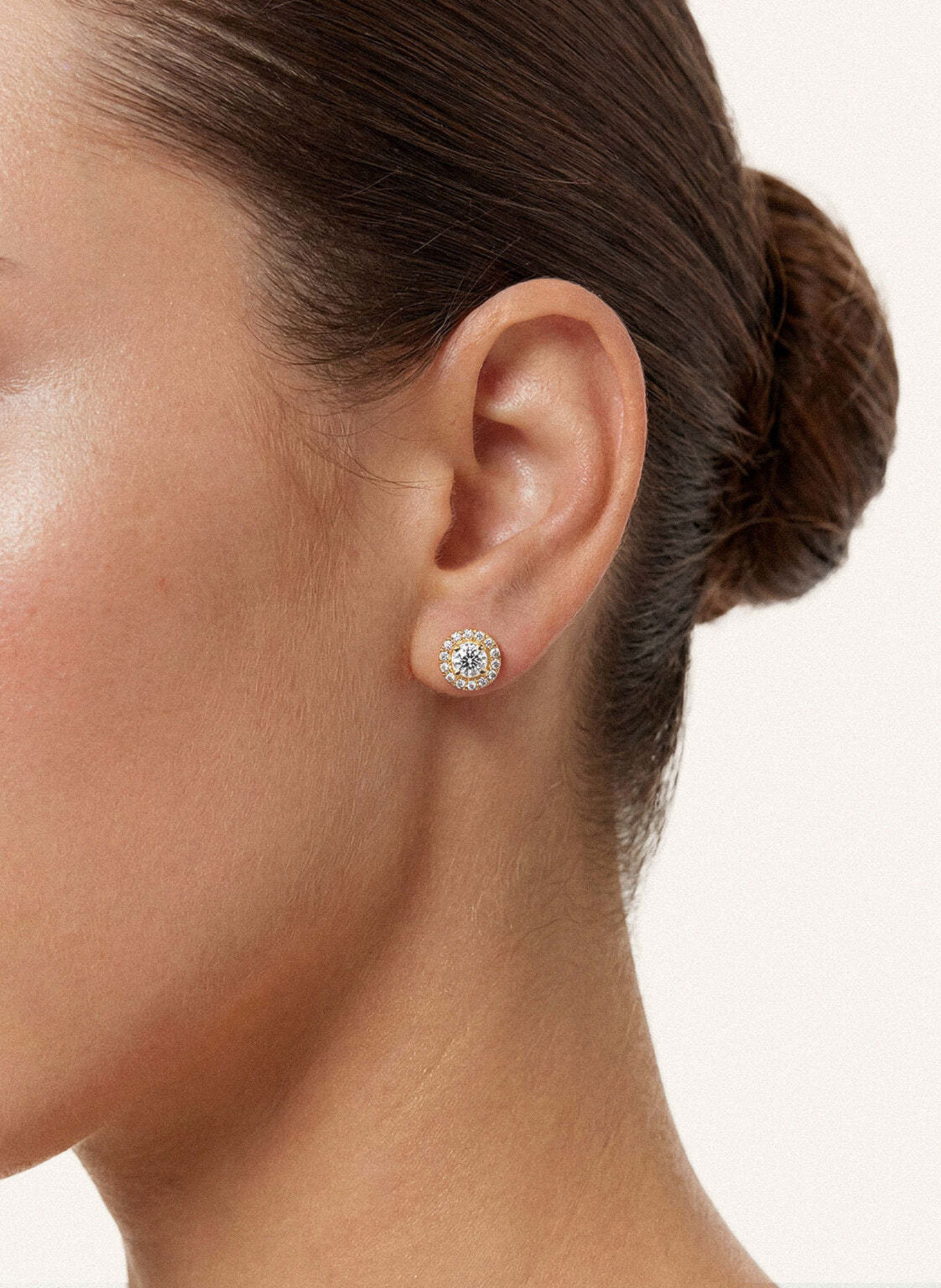 VEYNOU Ohrstecker CAMILLA aus 14 Karat Gelbgold und 1,40ct. Lab-Grown Diamanten: GOLD