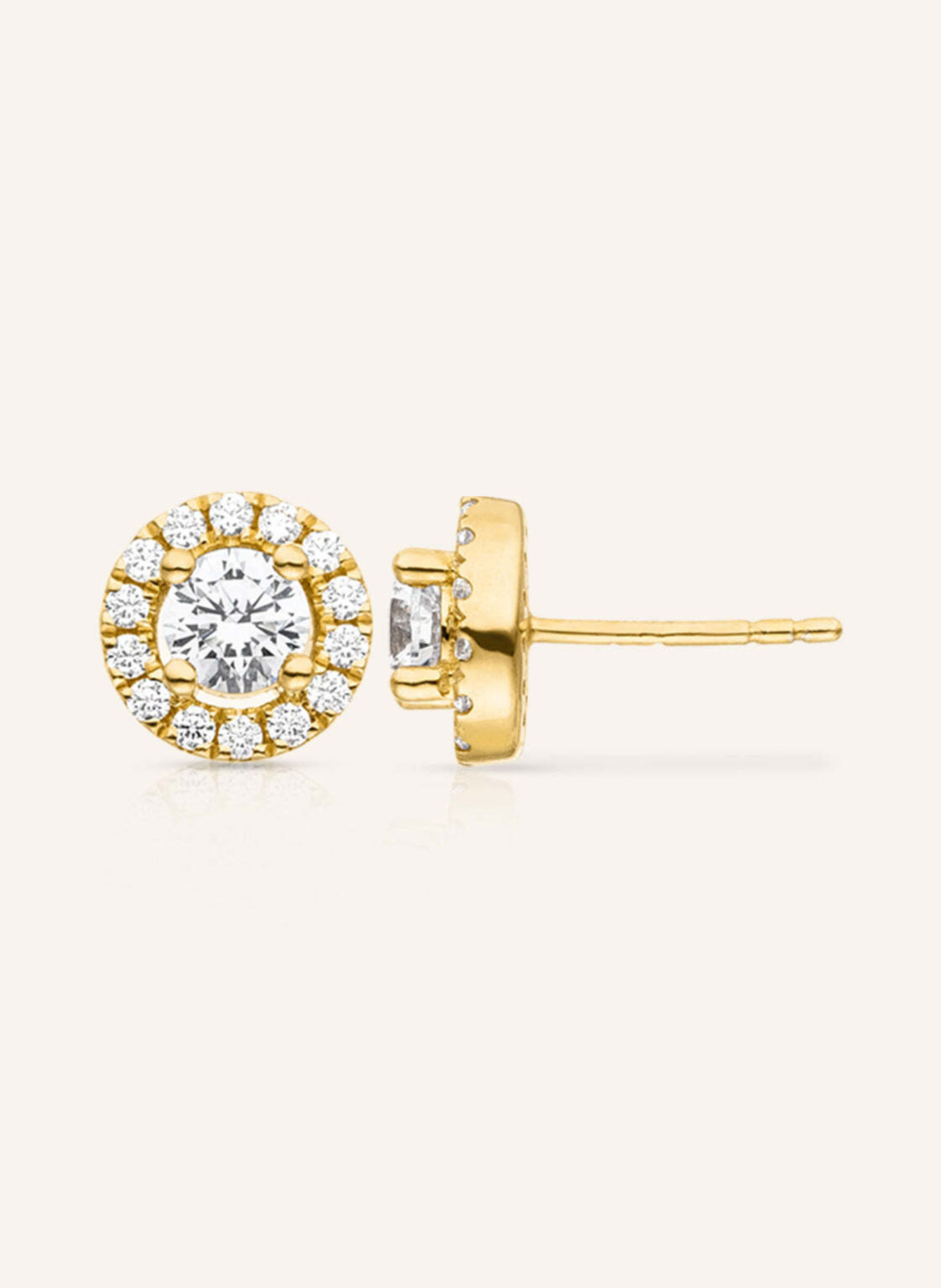 VEYNOU Ohrstecker CAMILLA aus 14 Karat Gelbgold und 1,40ct. Lab-Grown Diamanten: GOLD