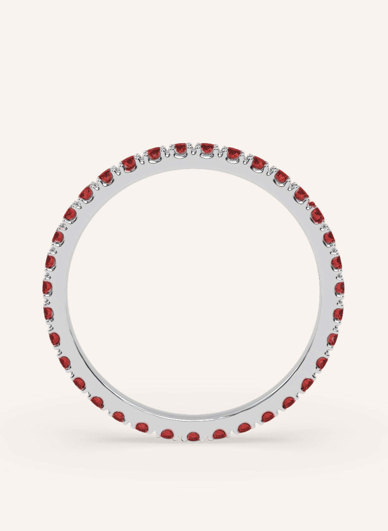 VEYNOU Ring VELVET MEMORY aus 14 Karat Weißgold und 0,90ct. Rubine: WEISSGOLD