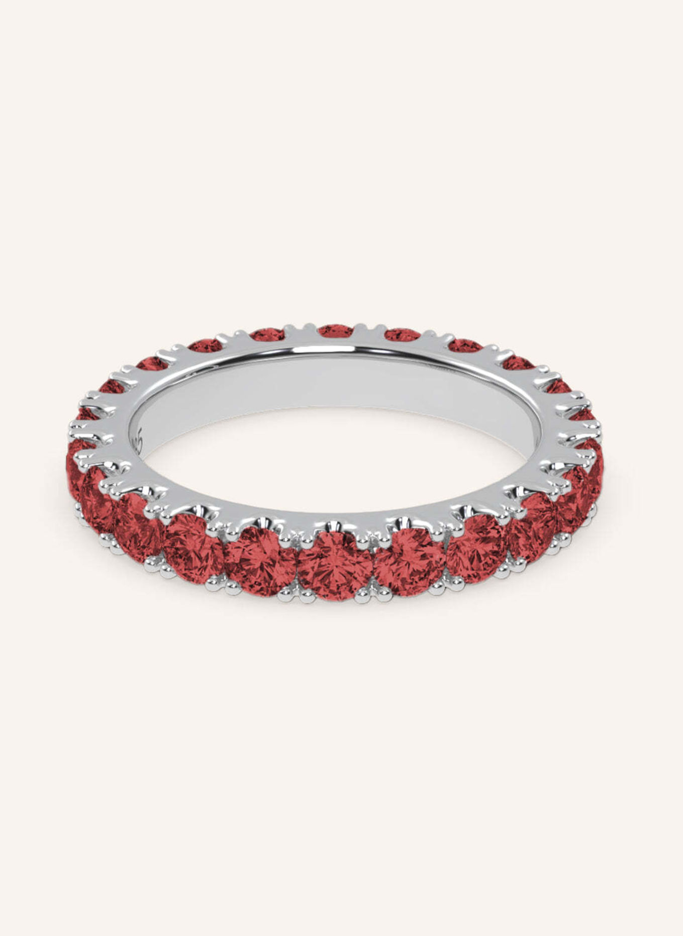 VEYNOU Ring VELVET MEMORY aus 14 Karat Weißgold und 2,70ct. Rubine: WEISSGOLD