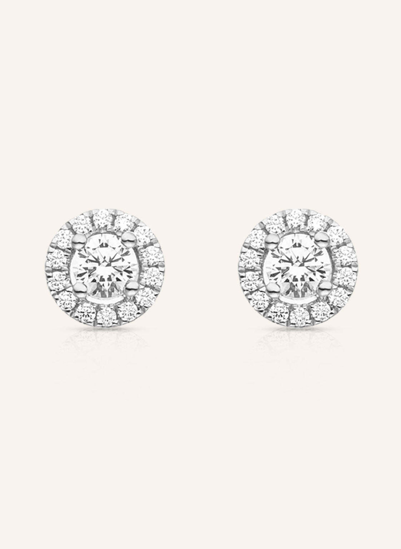 VEYNOU Ohrstecker CAMILLA aus 14 Karat Weißgold und 1,40ct. Lab-Grown Diamanten: WEISSGOLD