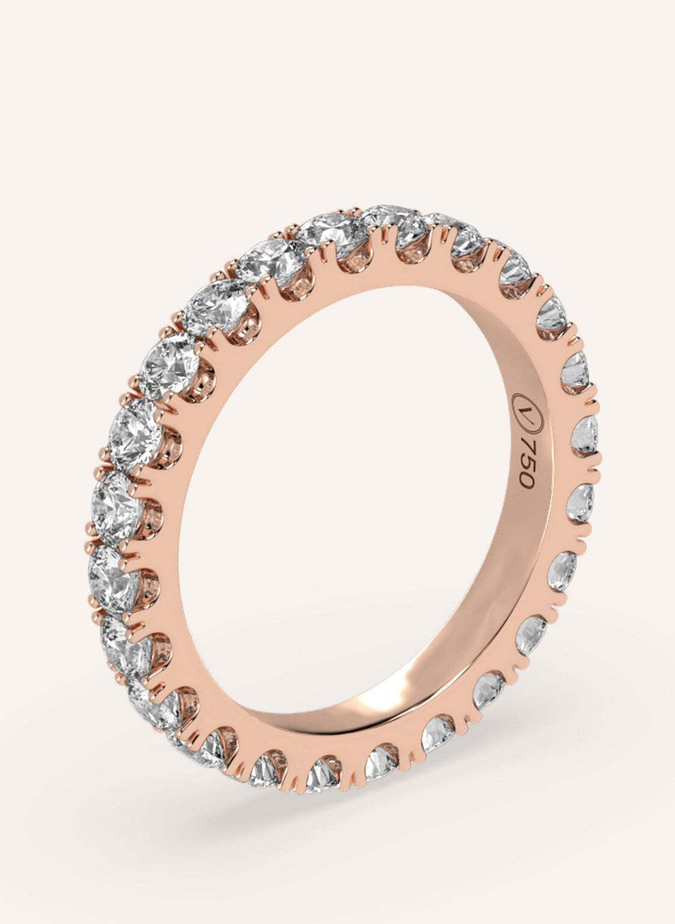 VEYNOU Ring MEMORY aus 18 Karat Roségold mit 1,68ct. Lab-Grown Diamanten: ROSÉGOLD