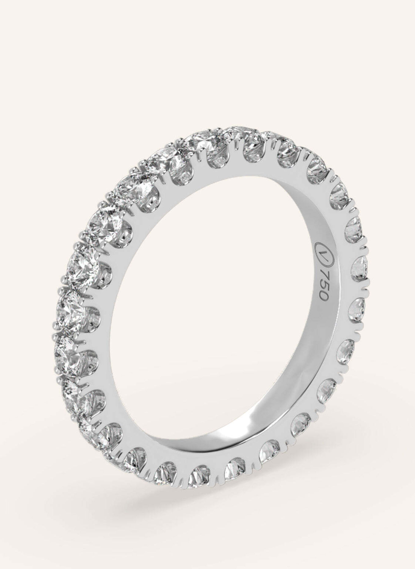 VEYNOU Ring MEMORY aus 18 Karat Weißgold mit 1,68ct. Lab-Grown Diamanten: WEISSGOLD