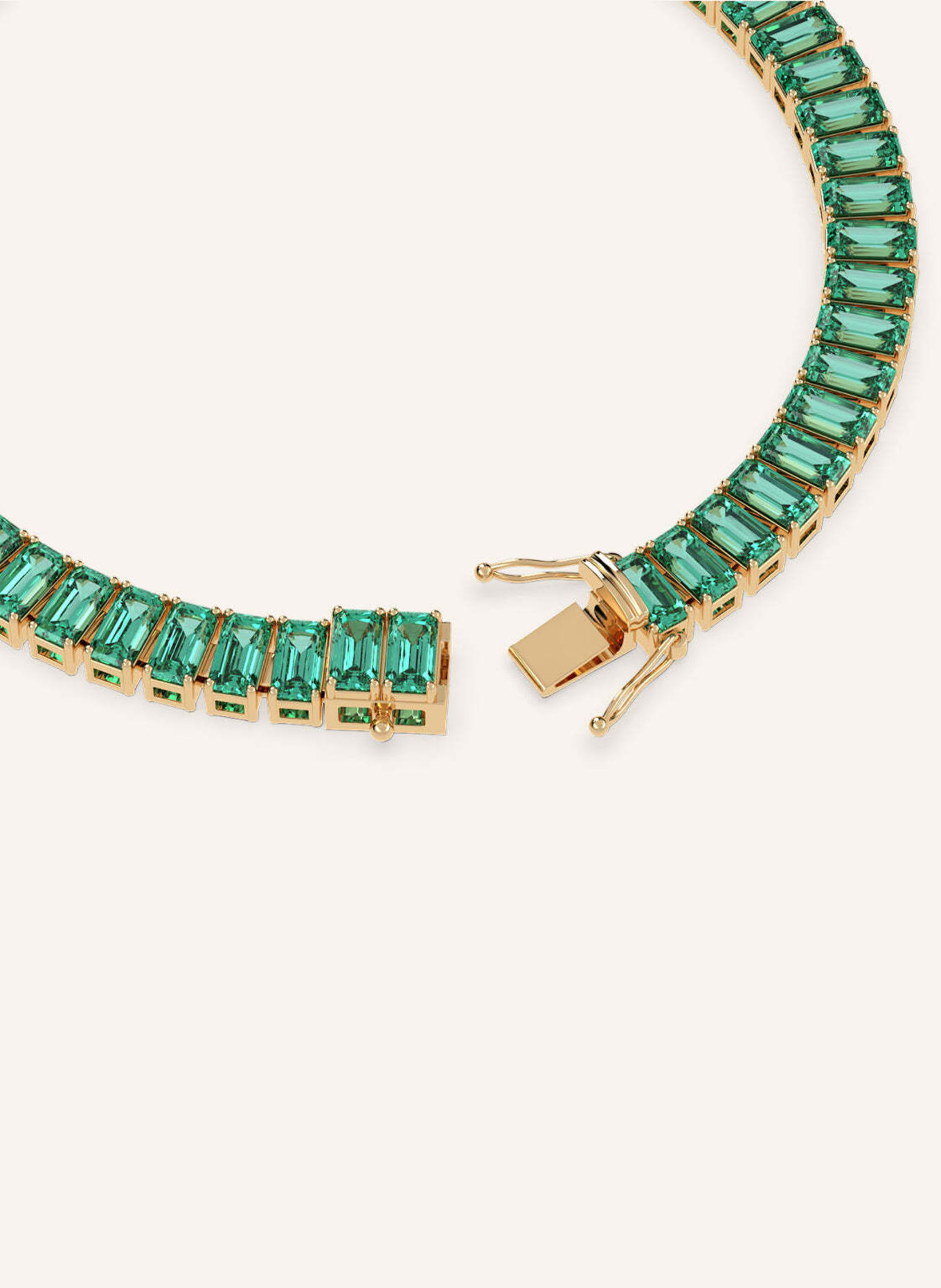 VEYNOU Tennisarmband EDEN Big aus 14 Karat Gelbgold und 13,40ct. Smaragden: GOLD