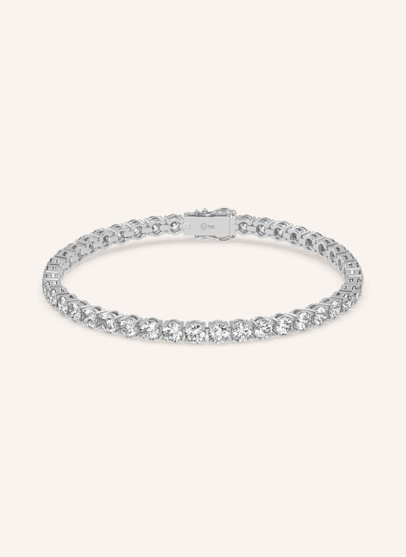 VEYNOU Armband TENNIS aus 18 Karat Weißgold mit 7,00ct. Lab-Grown Diamanten: WEISSGOLD
