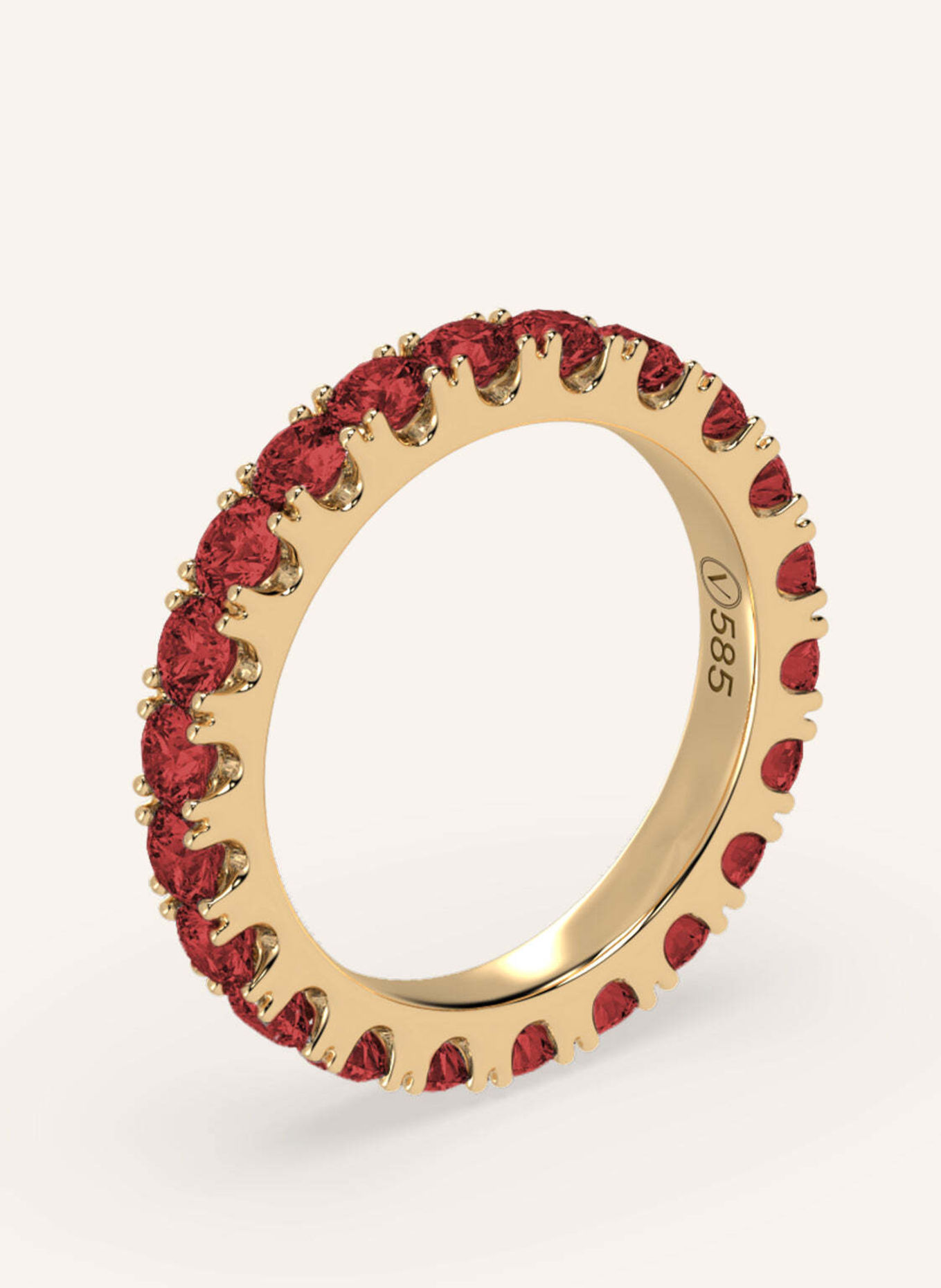 VEYNOU Ring VELVET MEMORY aus 14 Karat Gelbgold und 2,70ct. Rubine: GOLD