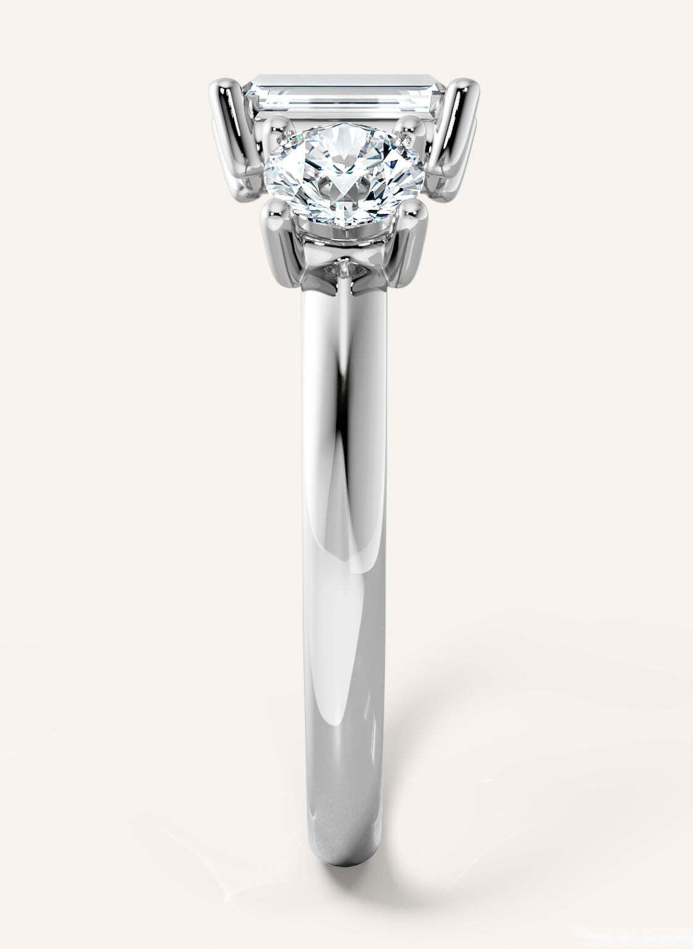 VEYNOU Ring BLAIR van 14 karaat witgoud en 0,68 ct. in het laboratorium gekweekte diamanten: WITGOUD
