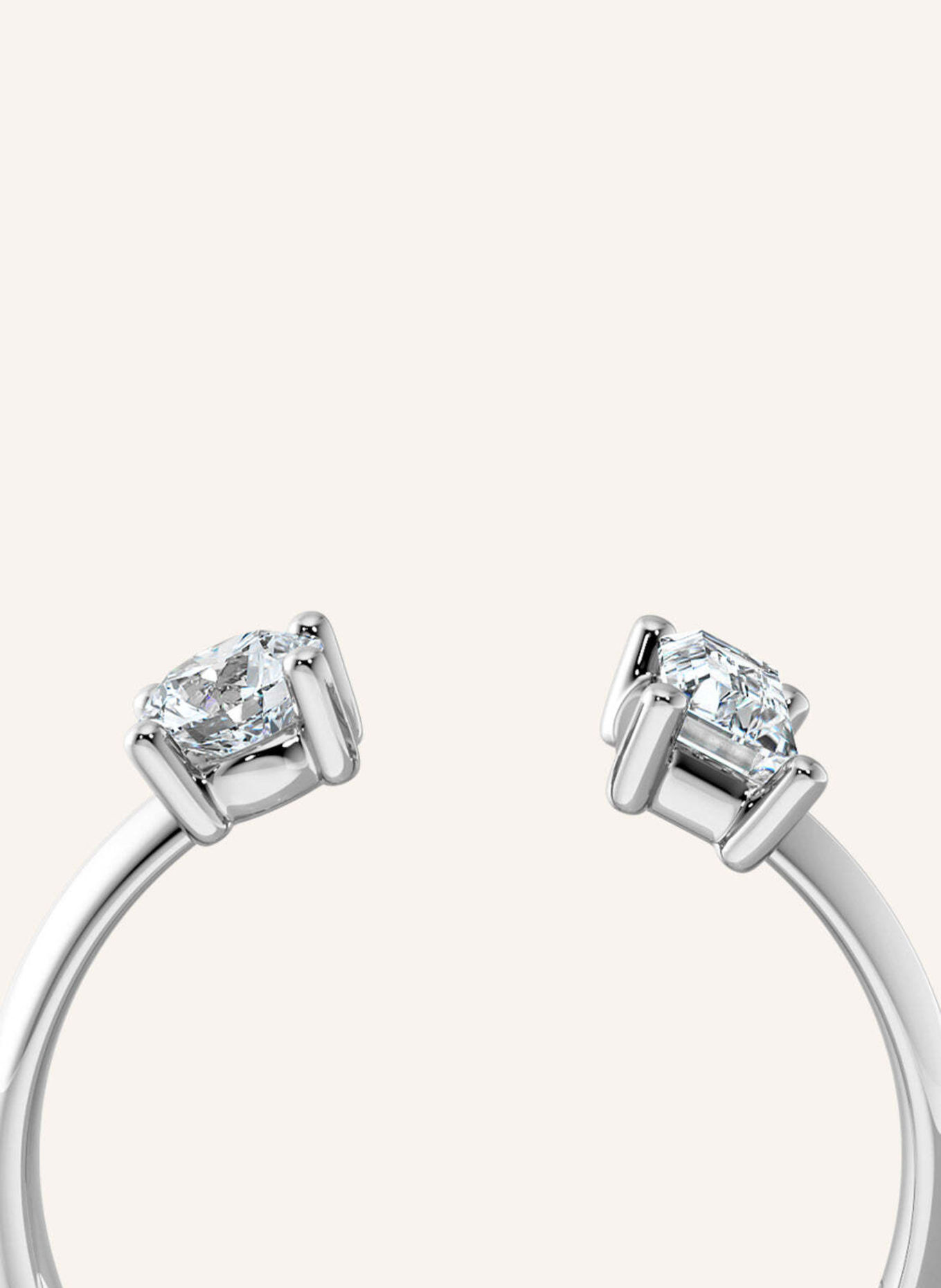 VEYNOU Ring BLAIR van 14 karaat witgoud en 0,68 ct. in het laboratorium gekweekte diamanten: WITGOUD