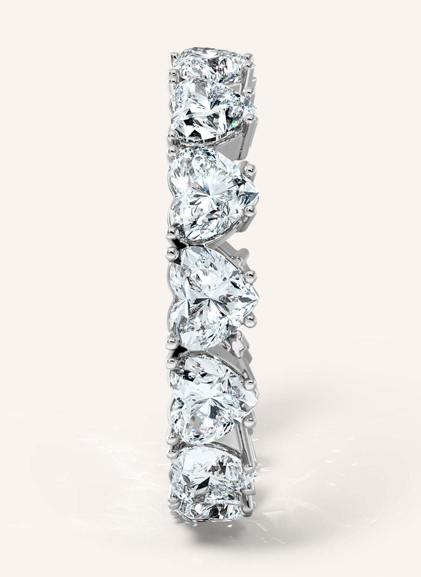 VEYNOU Ring CARA MEMORY van 14 karaat witgoud en 3,30 ct. in het laboratorium gekweekte diamanten: WITGOUD