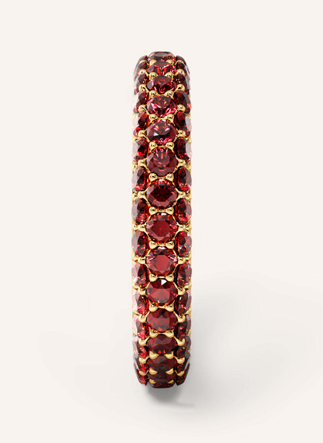 VEYNOU Ring VELVET PAVÉ van 14 karaat geelgoud en 3,00 ct. robijnen: GOUD