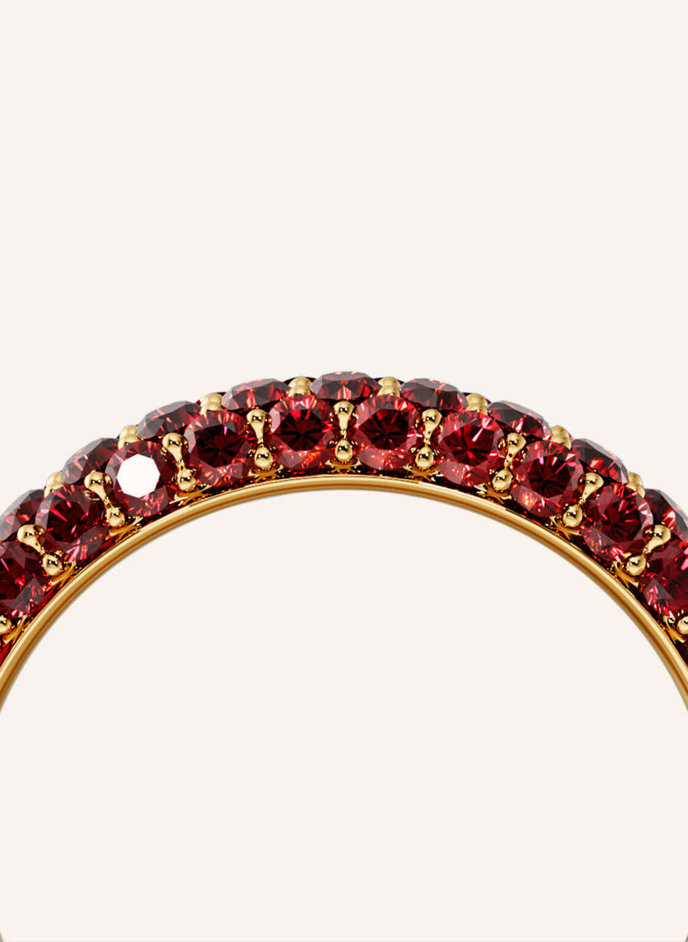 VEYNOU Ring VELVET PAVÉ van 14 karaat geelgoud en 3,00 ct. robijnen: GOUD