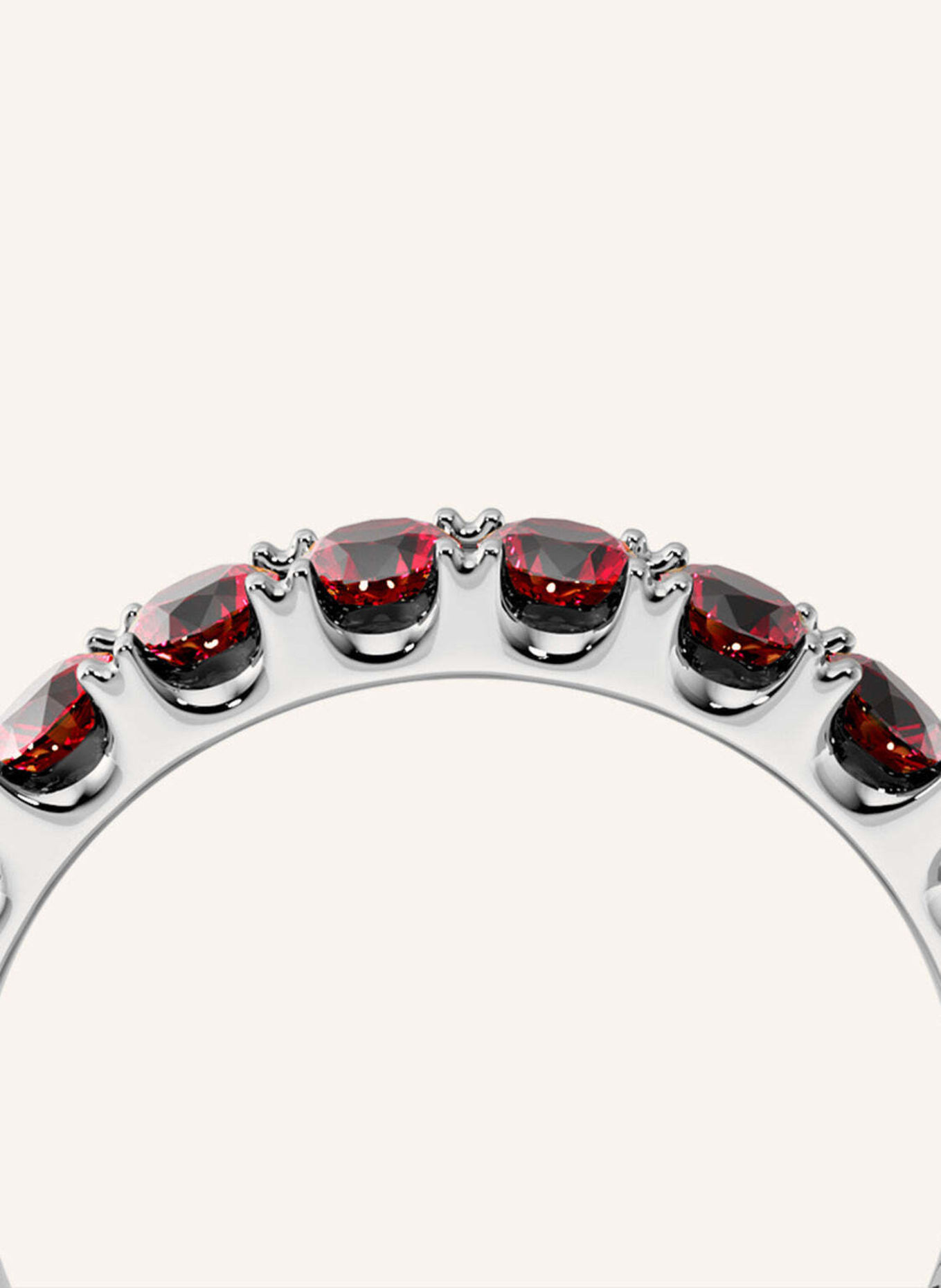 VEYNOU Ring VELVET MEMORY van 14 karaat witgoud en 2,70 ct. robijnen: WITGOUD