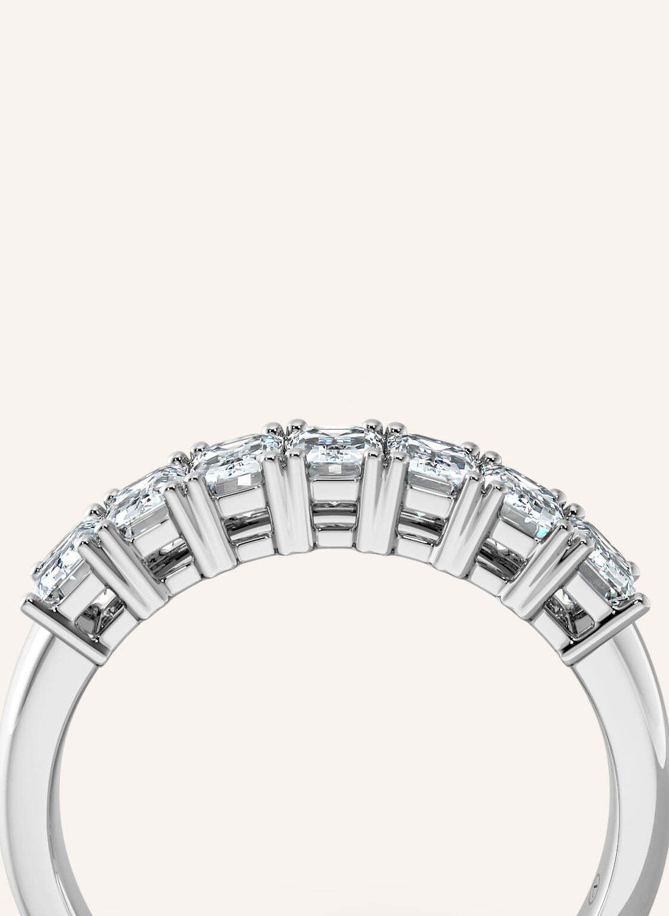 VEYNOU Ring DONNA van 18 karaat witgoud en 2 karaat in het laboratorium gekweekte diamanten: WITGOUD