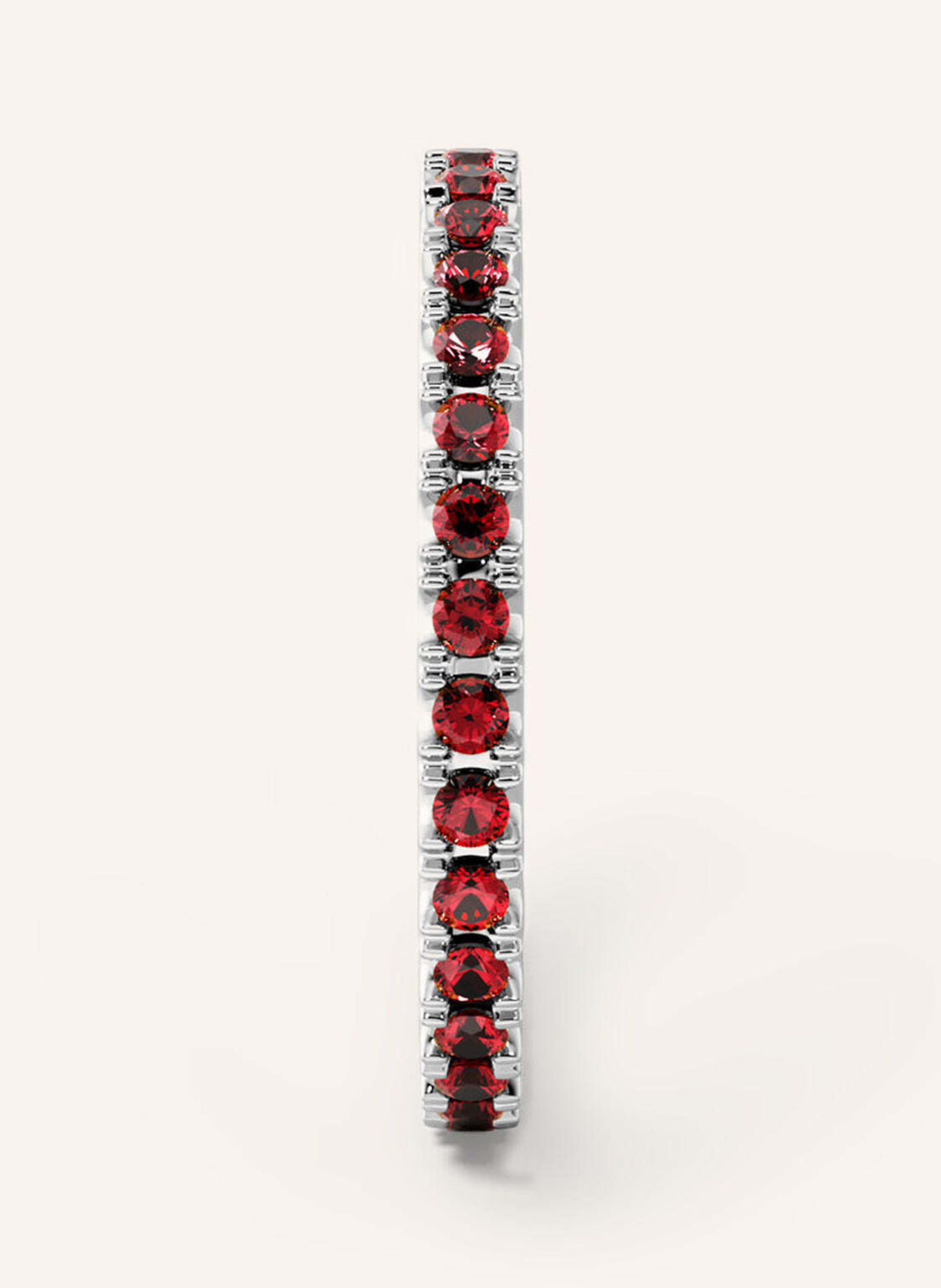 VEYNOU Ring VELVET MEMORY van 14 karaat witgoud en 0,90 ct. robijnen: WITGOUD