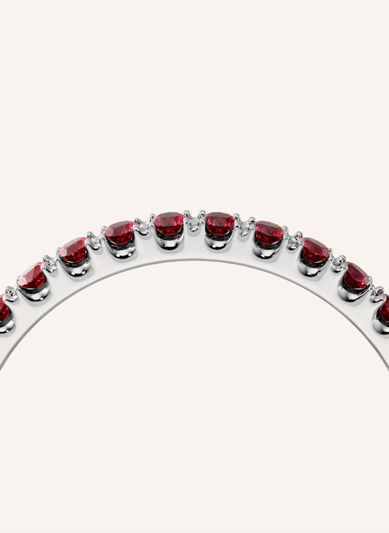 VEYNOU Ring VELVET MEMORY van 14 karaat witgoud en 0,90 ct. robijnen: WITGOUD