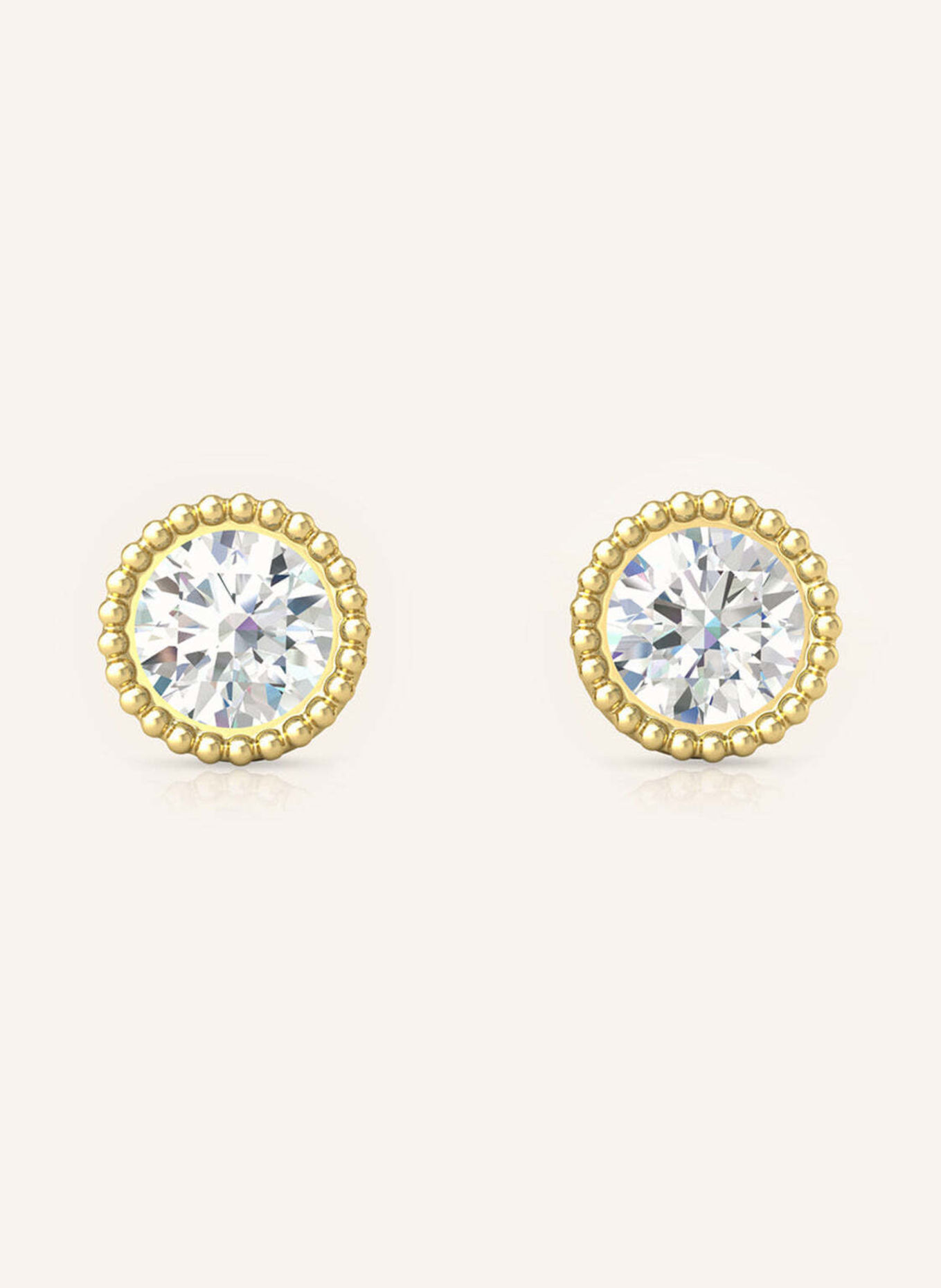 VEYNOU Oorstekers KATE van 14 karaat geelgoud en 0,60 ct. in het laboratorium gekweekte diamanten: GOUD