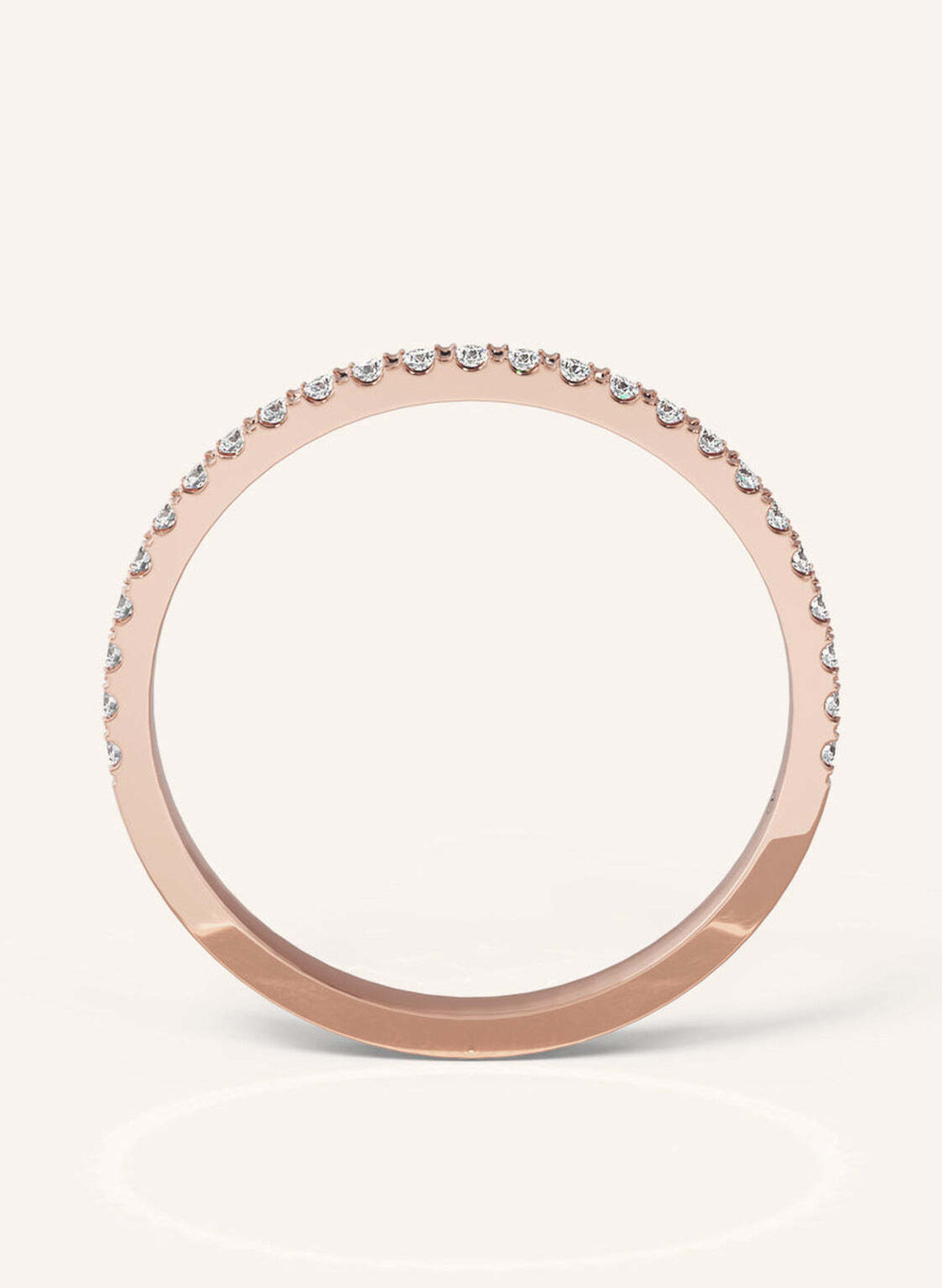 VEYNOU Ring MARA van 18 karaat roségoud en 0,10 ct. in het laboratorium gekweekte diamanten: ROSÉGOUD