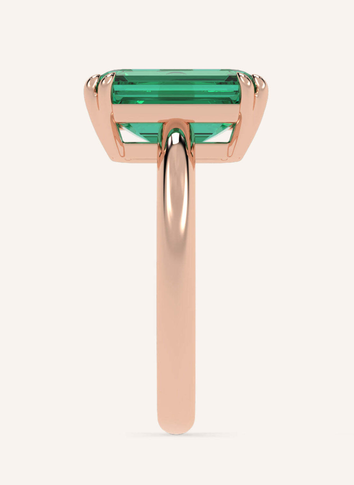 VEYNOU Ring EDEN ESSENCE van 14 karaat roségoud en 3,0 ct. smaragd: ROSÉGOUD