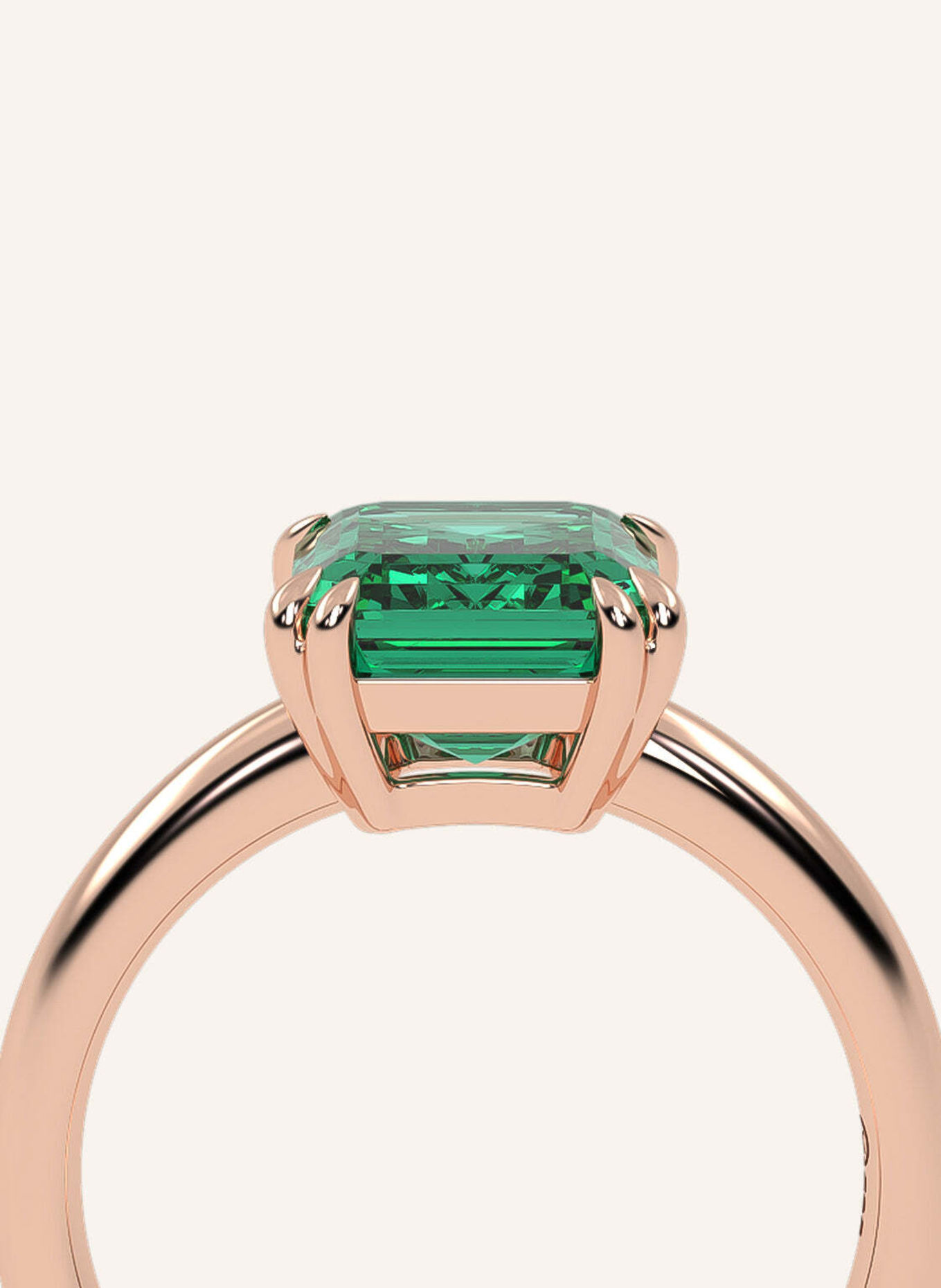 VEYNOU Ring EDEN ESSENCE van 14 karaat roségoud en 3,0 ct. smaragd: ROSÉGOUD