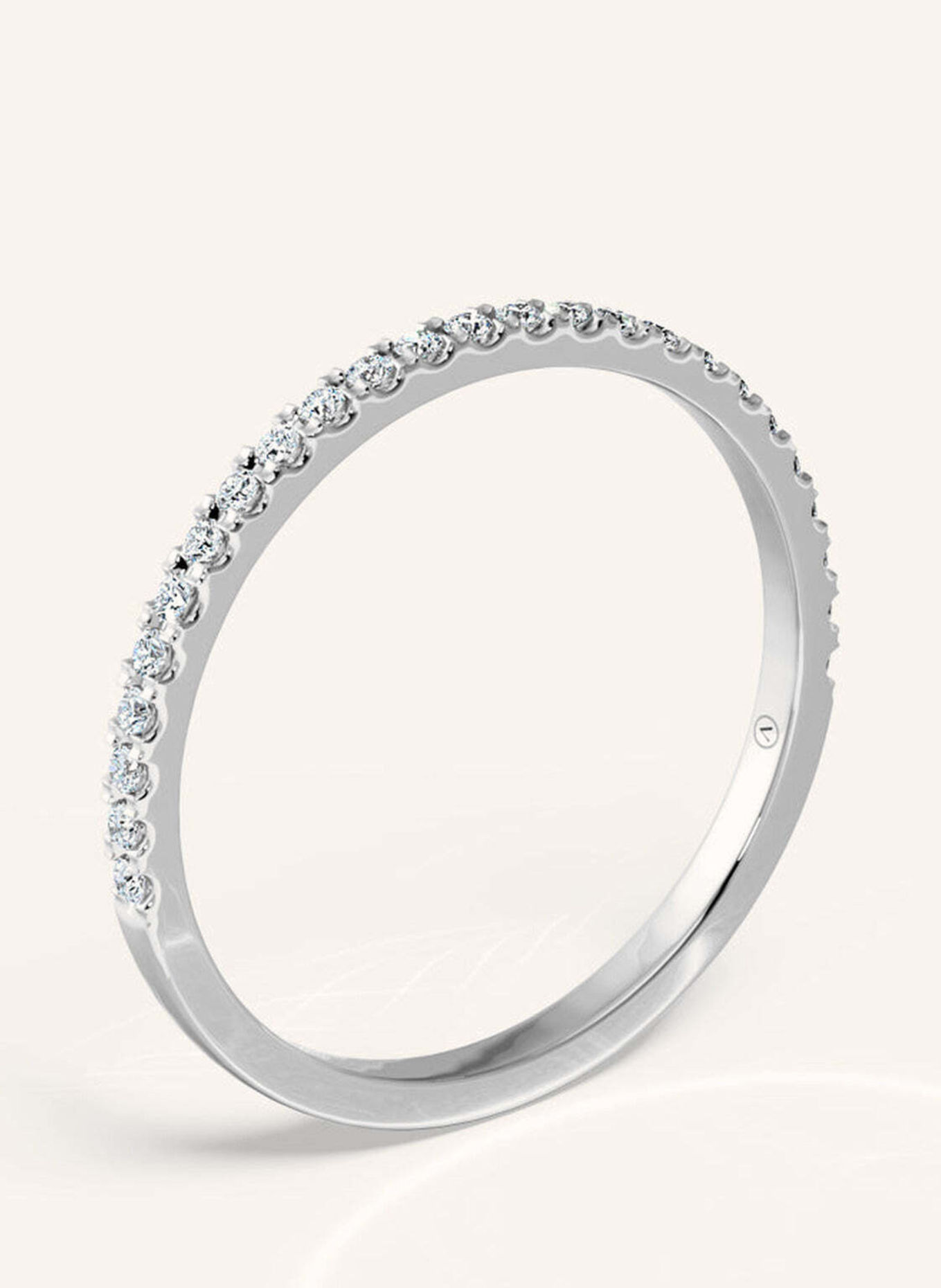 VEYNOU Ring MARA van 18 karaat witgoud en 0,10 ct. in het laboratorium gekweekte diamanten: WITGOUD