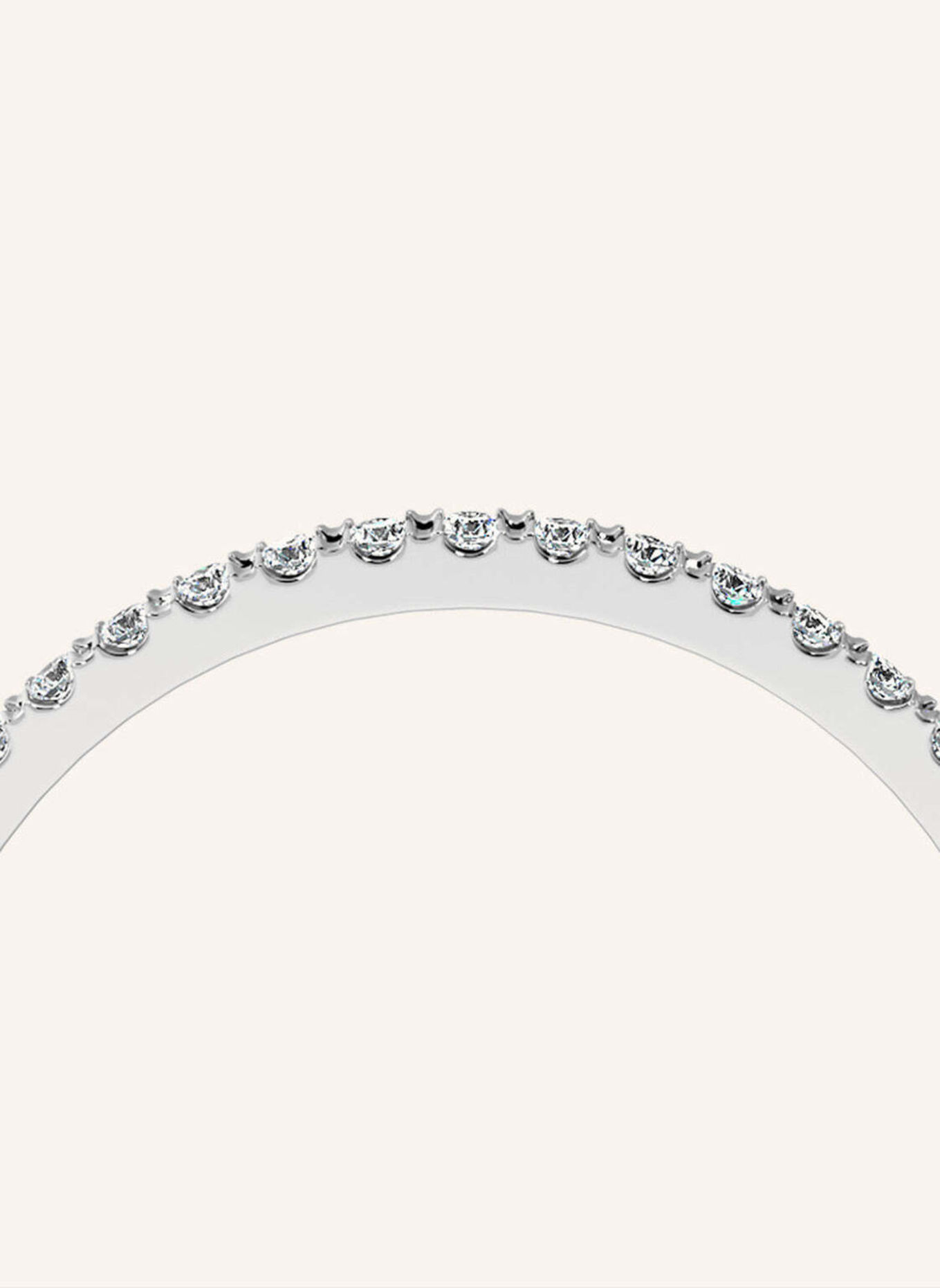 VEYNOU Ring MARA van 18 karaat witgoud en 0,10 ct. in het laboratorium gekweekte diamanten: WITGOUD