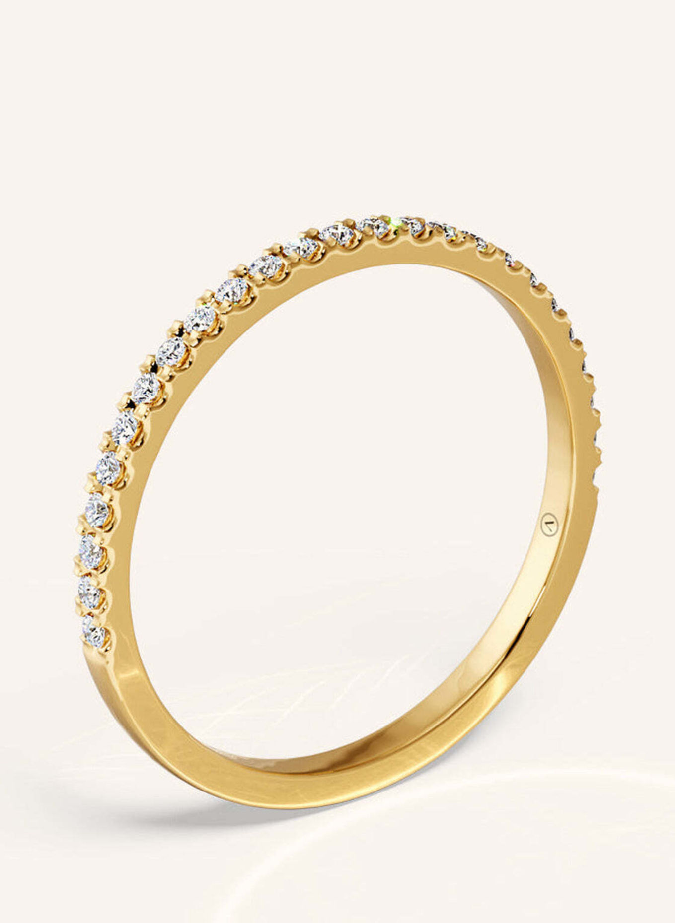 VEYNOU Ring MARA van 18 karaat geelgoud en 0,10 ct. in het laboratorium gekweekte diamanten: GOUD