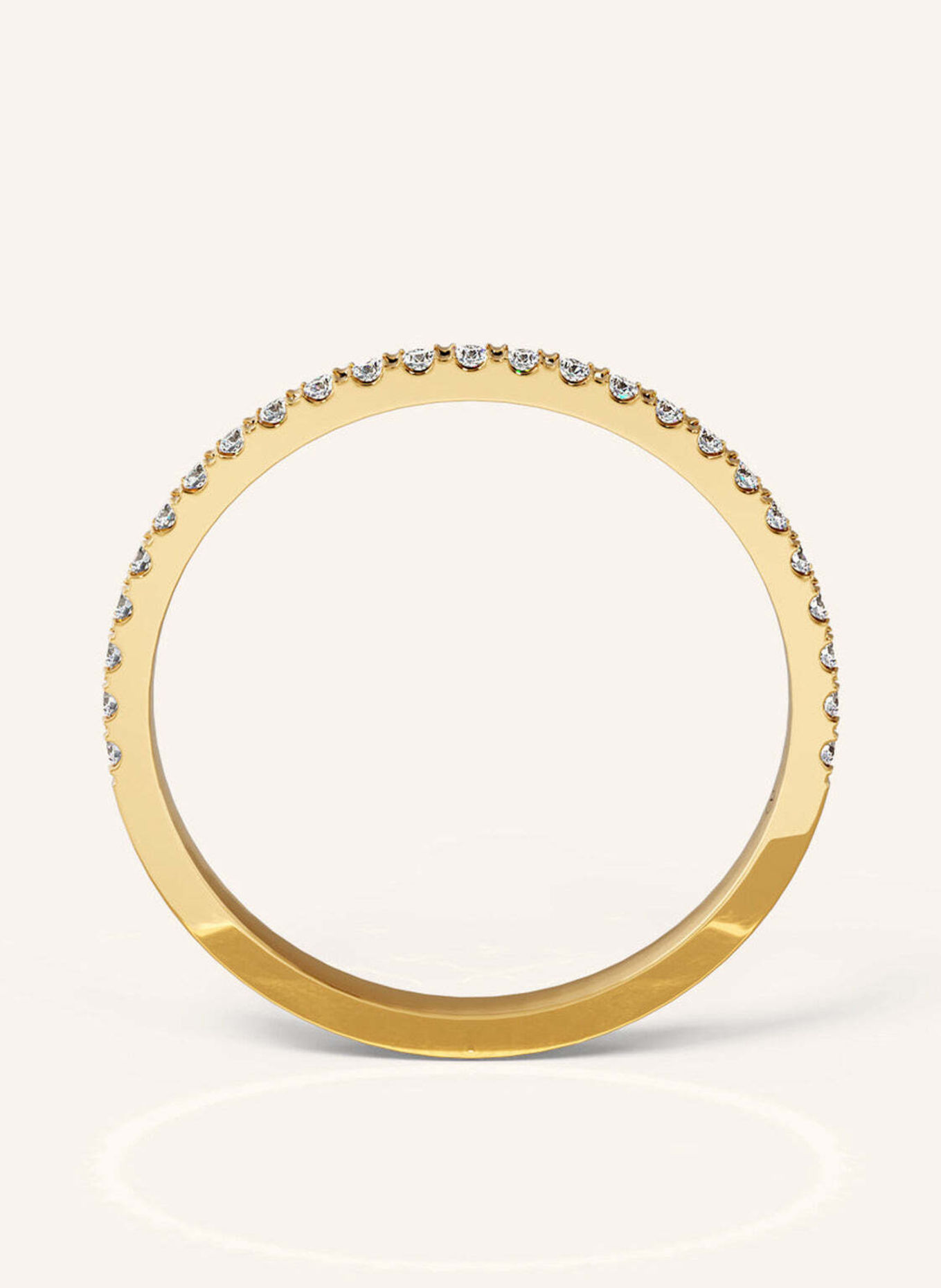 VEYNOU Ring MARA van 18 karaat geelgoud en 0,10 ct. in het laboratorium gekweekte diamanten: GOUD