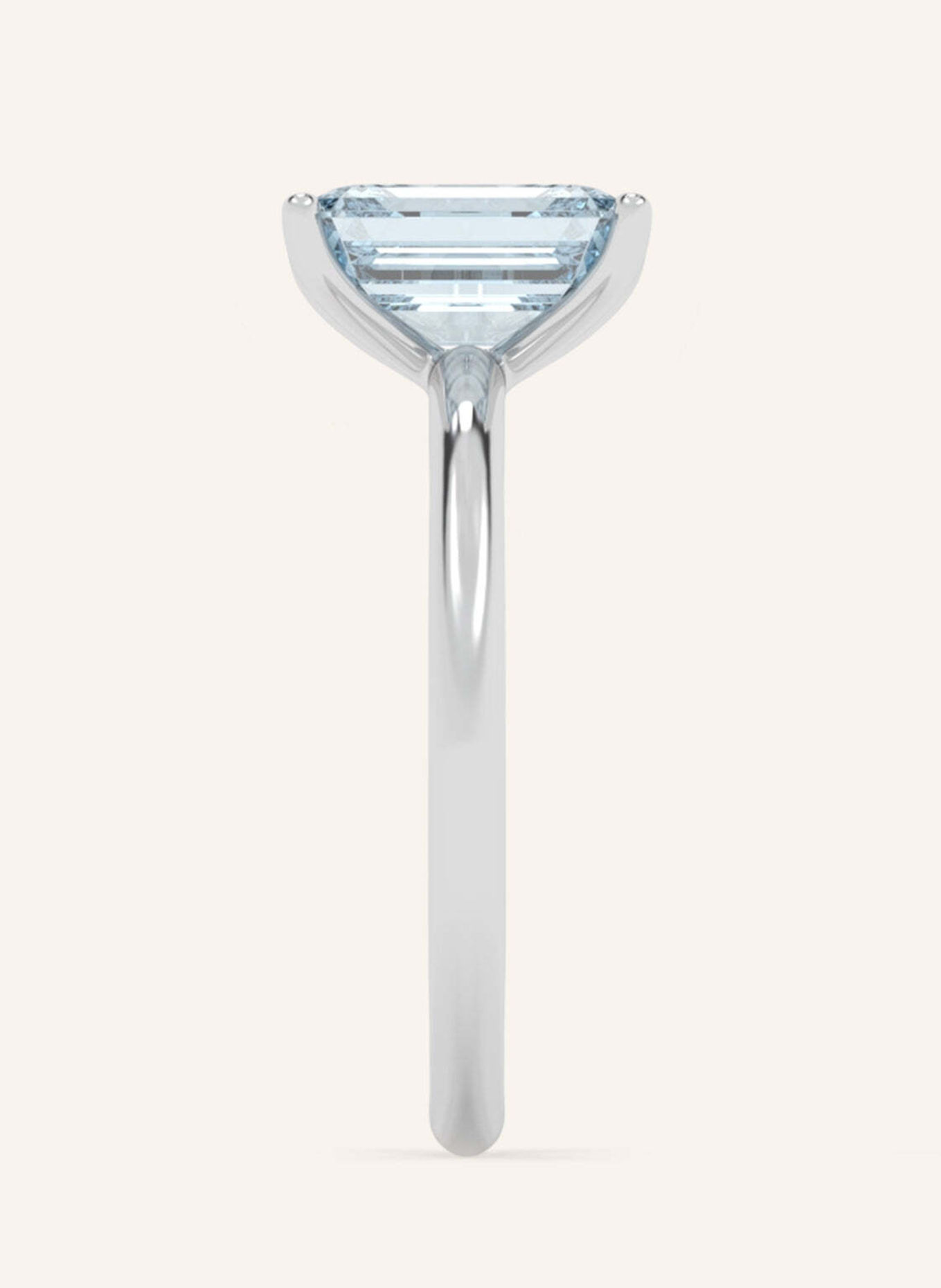 VEYNOU Ring SORA van 14 karaat witgoud en 2,00 ct. aquamarijn: WITGOUD