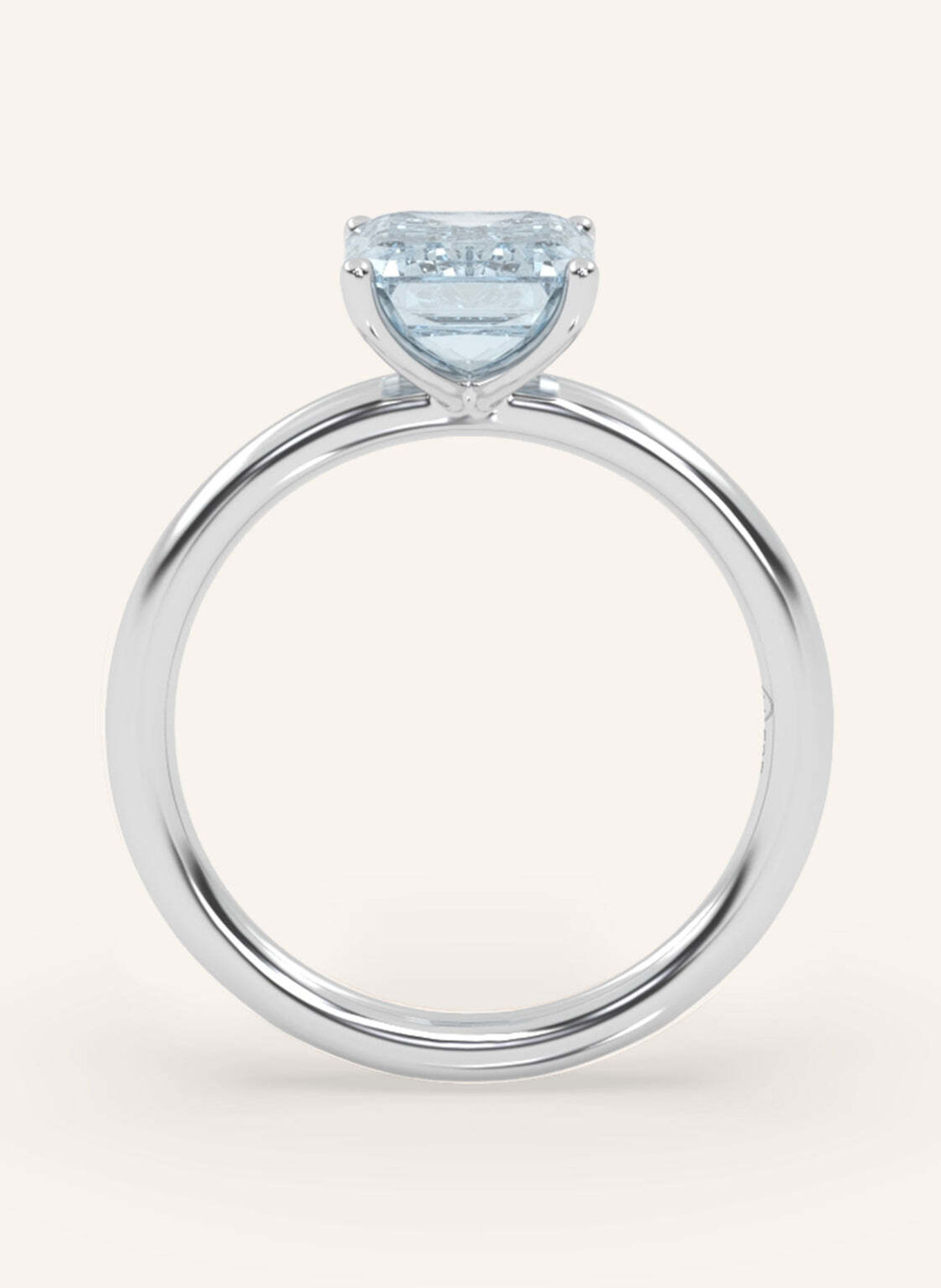 VEYNOU Ring SORA van 14 karaat witgoud en 2,00 ct. aquamarijn: WITGOUD