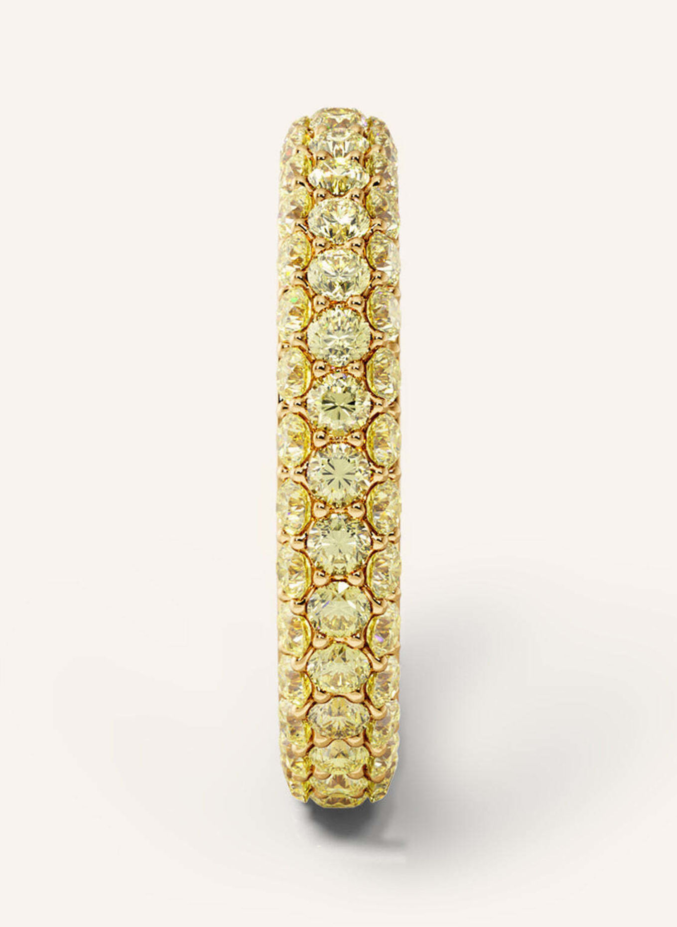 VEYNOU PAVÉ-ring van 18 karaat geelgoud en 1,90 ct. gele lab-grown diamanten: GOUD