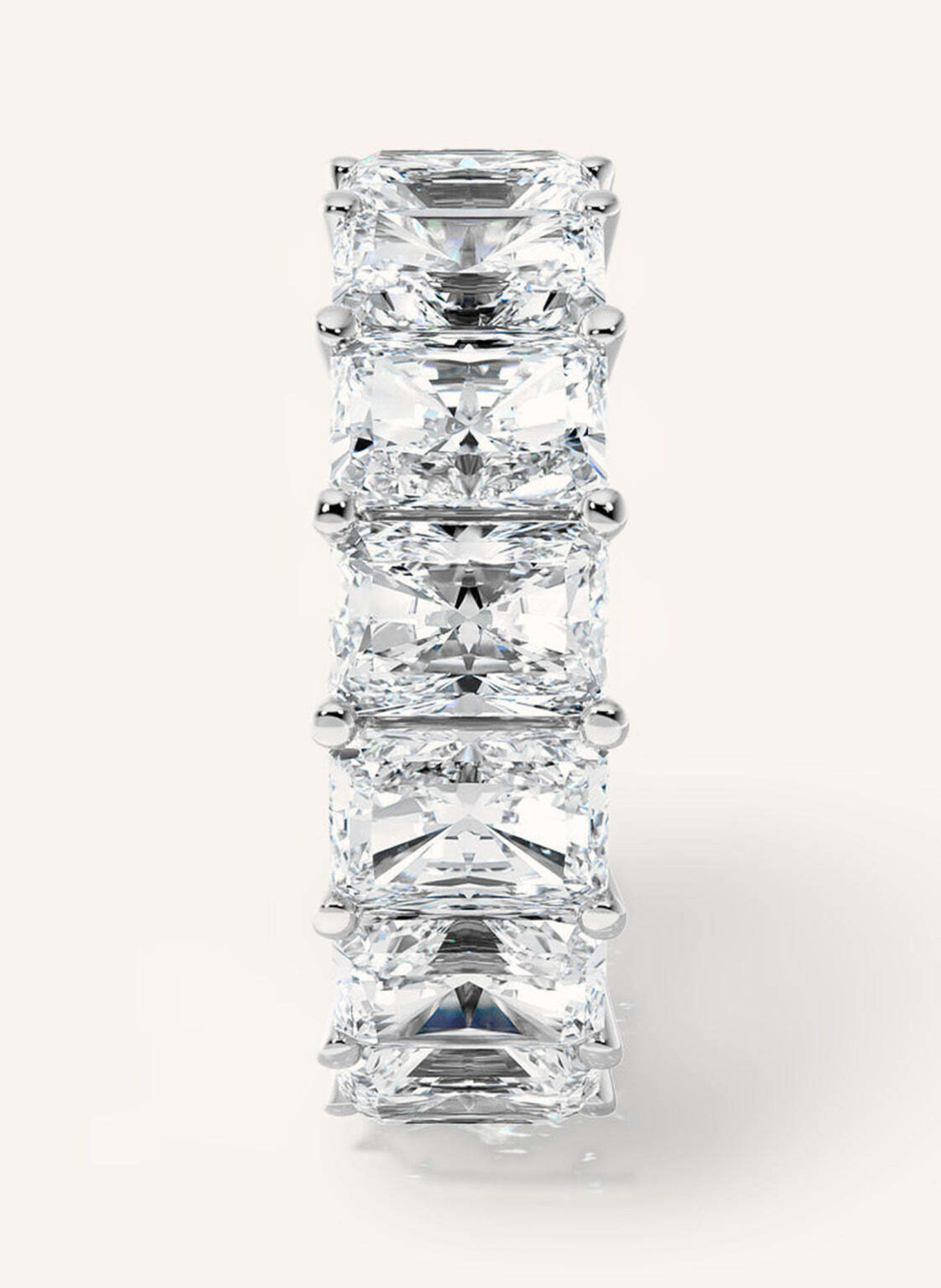 VEYNOU Ring CELESTE ETERNITY van 18 karaat witgoud en 12,50 ct. in het laboratorium gekweekte diamanten: WITGOUD