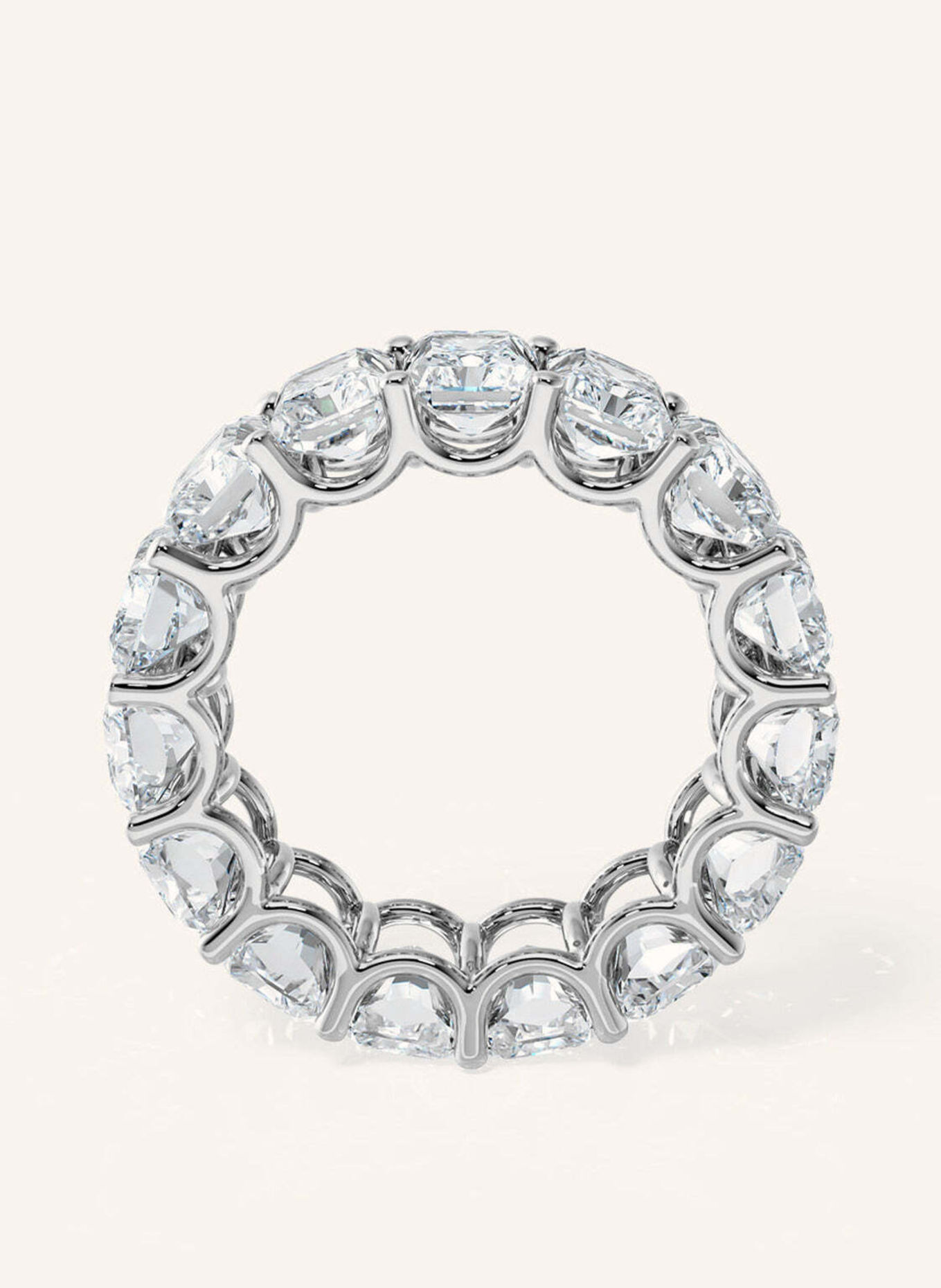 VEYNOU Ring CELESTE ETERNITY van 18 karaat witgoud en 12,50 ct. in het laboratorium gekweekte diamanten: WITGOUD
