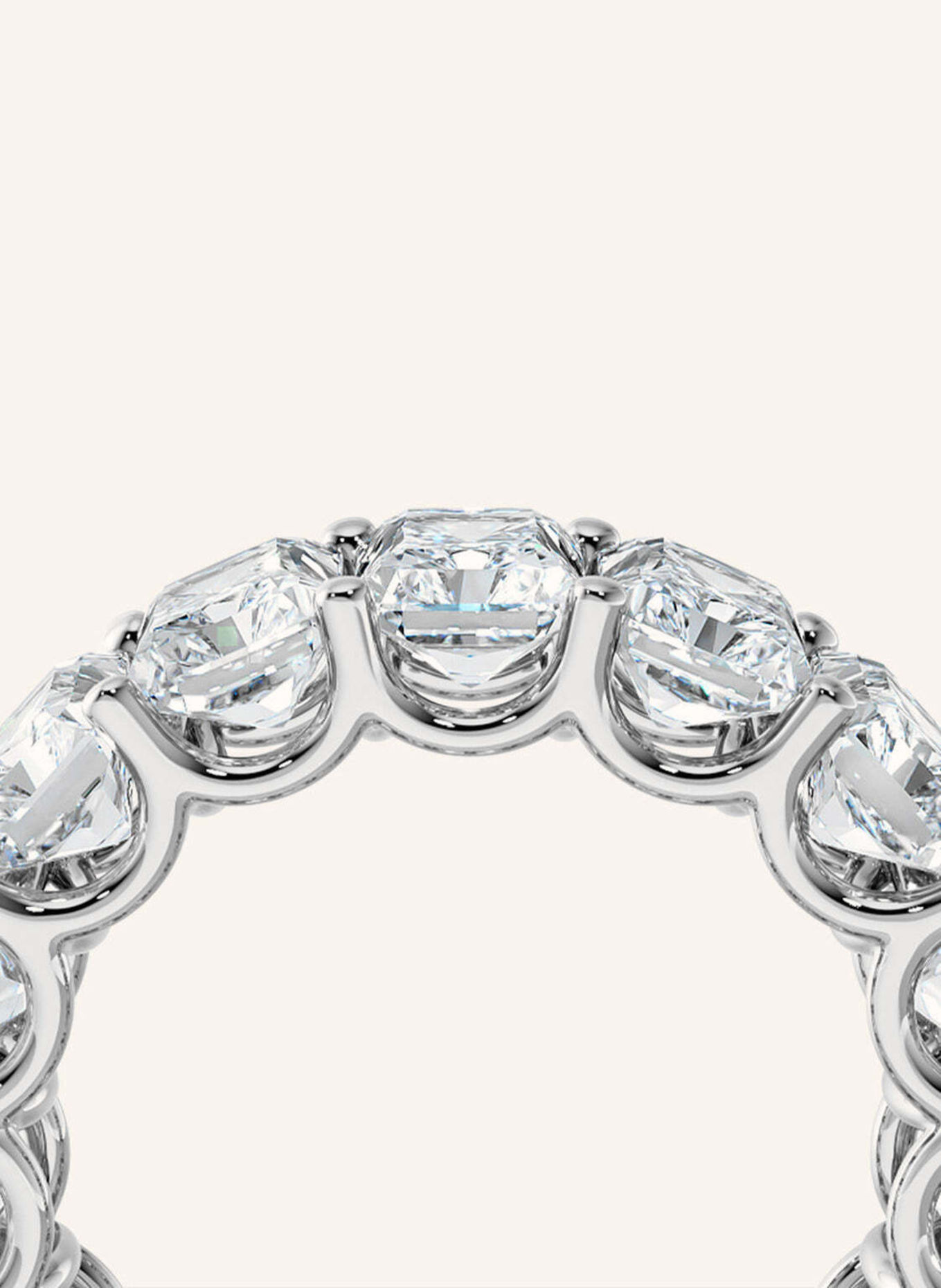 VEYNOU Ring CELESTE ETERNITY van 18 karaat witgoud en 12,50 ct. in het laboratorium gekweekte diamanten: WITGOUD