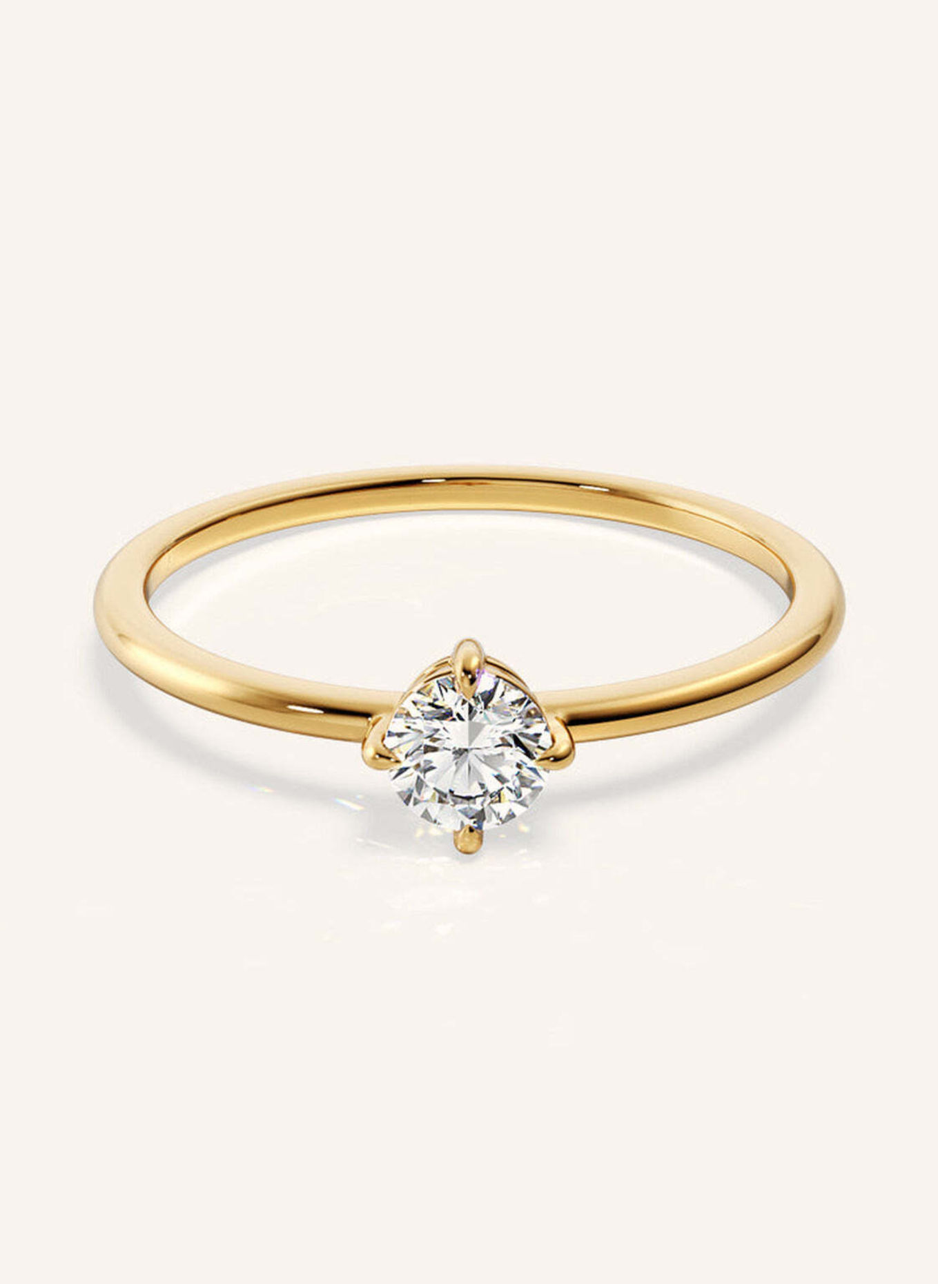 VEYNOU Verlobungsring ELIAN aus 18 Karat Gelbgold und Lab-Grown Diamant: GOLD