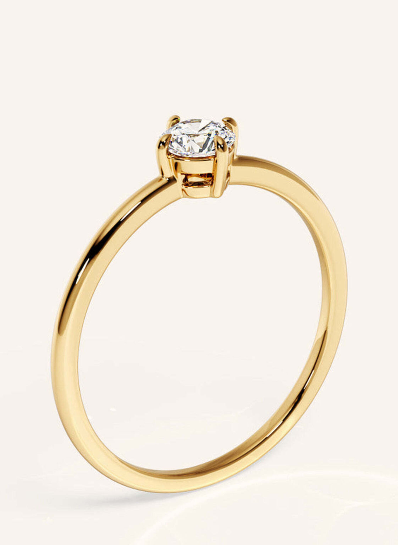VEYNOU Verlobungsring ELIAN aus 18 Karat Gelbgold und Lab-Grown Diamant: GOLD
