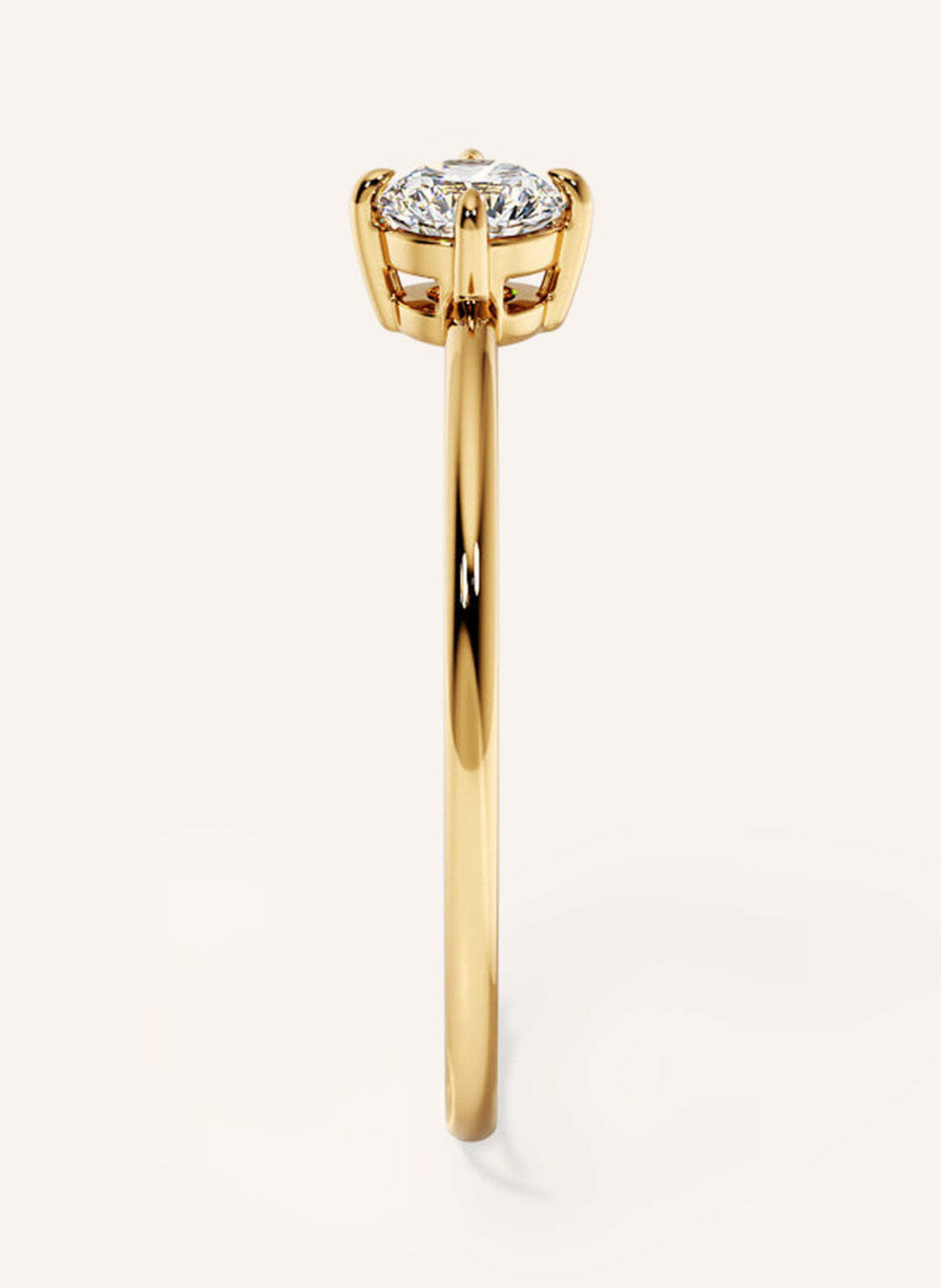VEYNOU Verlobungsring ELIAN aus 18 Karat Gelbgold und Lab-Grown Diamant: GOLD